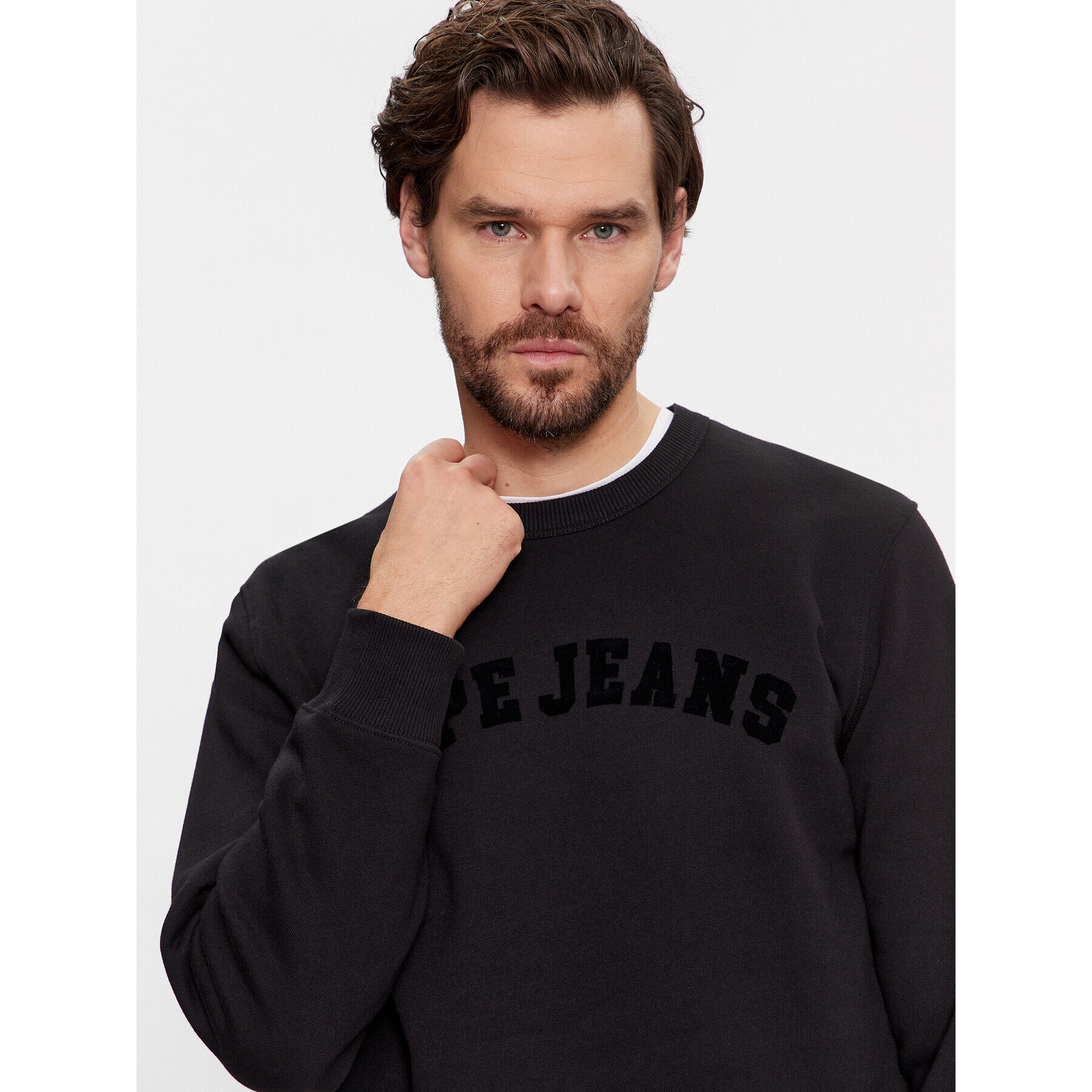 Pepe Jeans Bluză Randall PM582557 Negru Regular Fit - Pled.ro