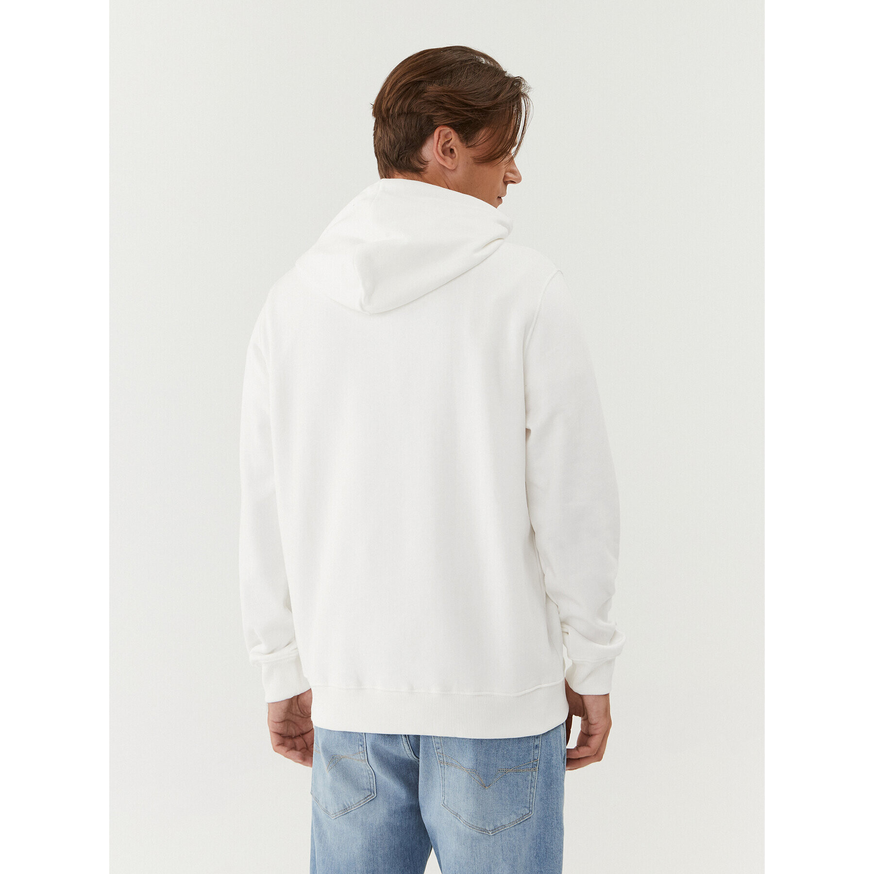 Pepe Jeans Bluză Ryan Hoodie PM582328 Alb Regular Fit - Pled.ro