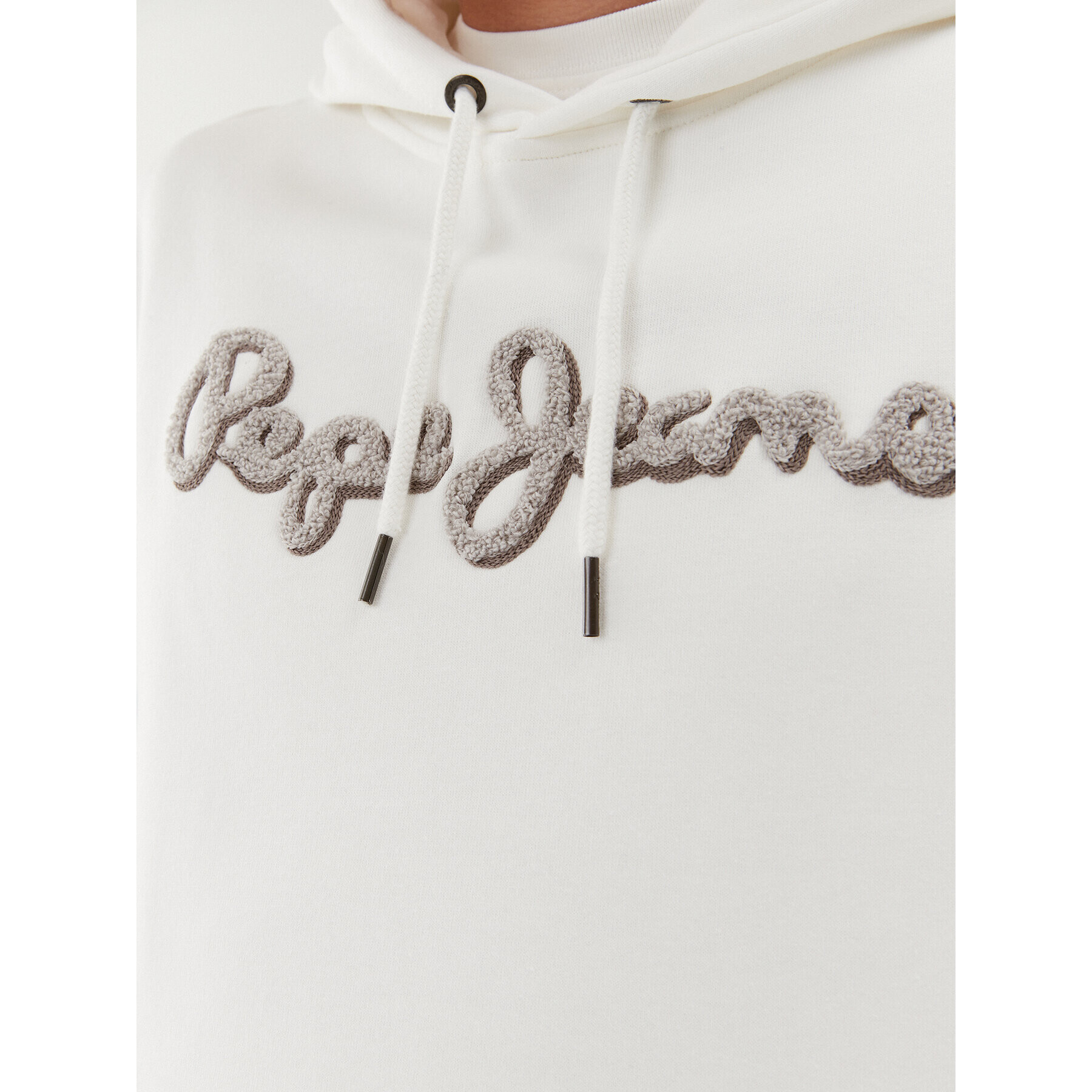 Pepe Jeans Bluză Ryan Hoodie PM582328 Alb Regular Fit - Pled.ro