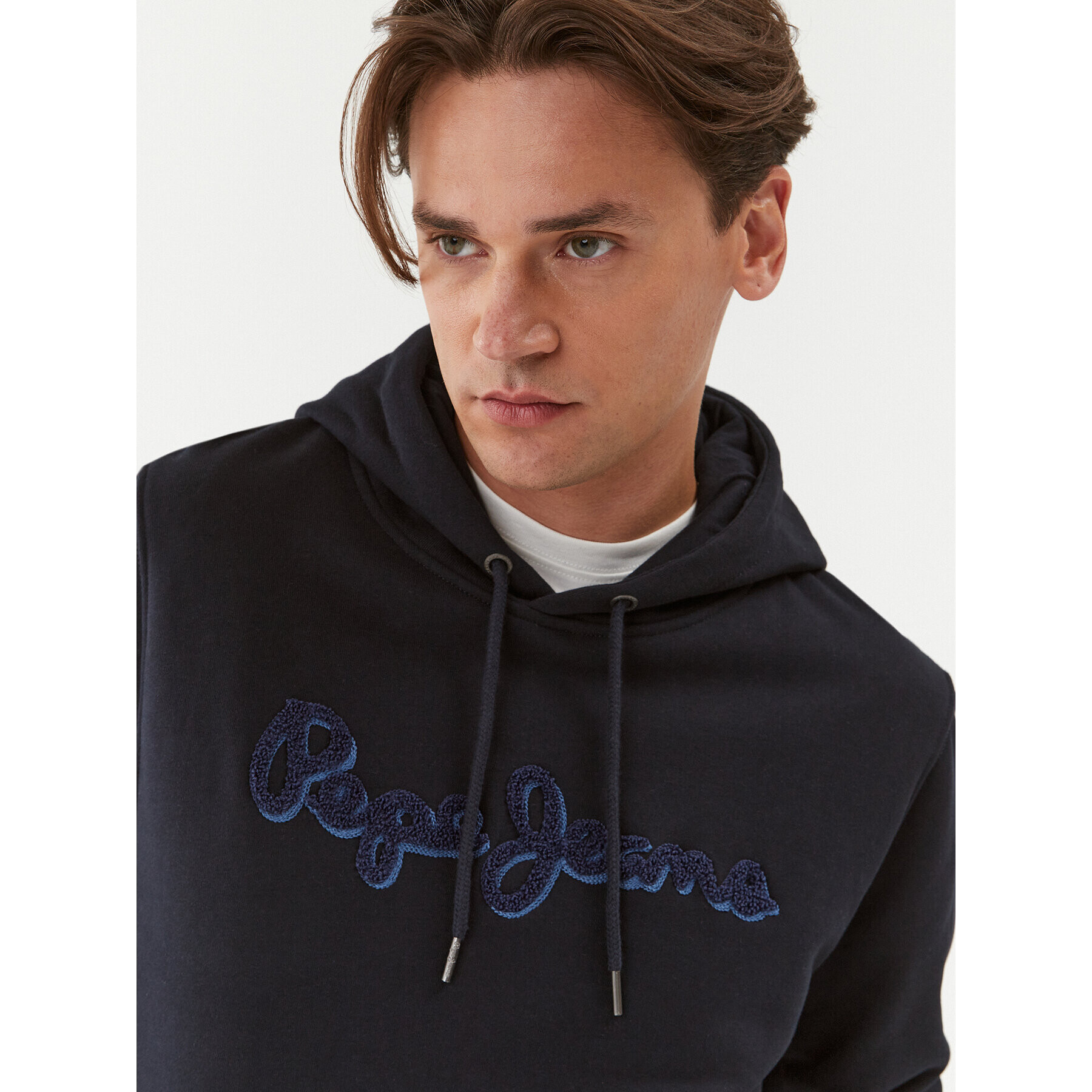 Pepe Jeans Bluză Ryan Hoodie PM582328 Bleumarin Regular Fit - Pled.ro