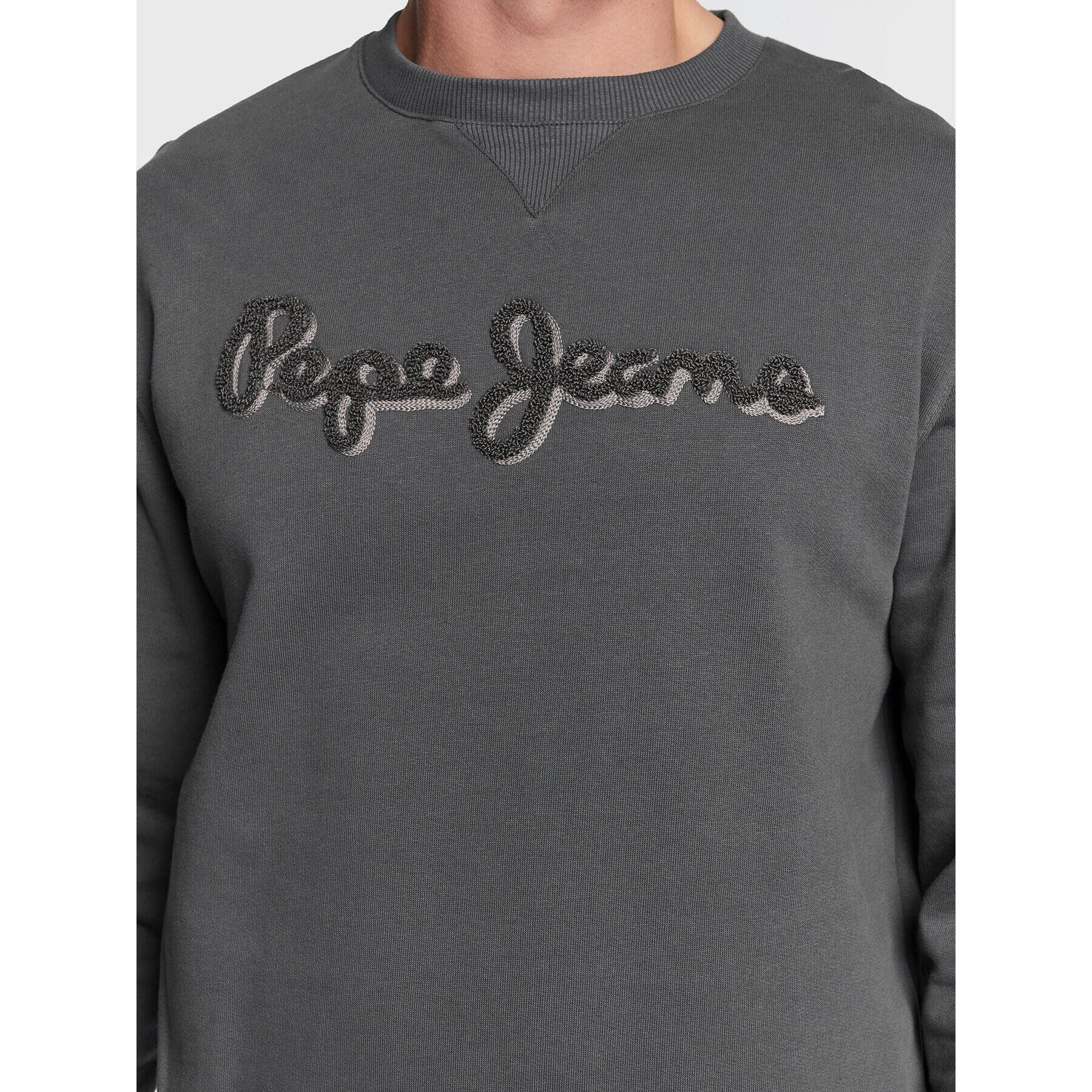 Pepe Jeans Bluză Ryan PM582327 Gri Regular Fit - Pled.ro