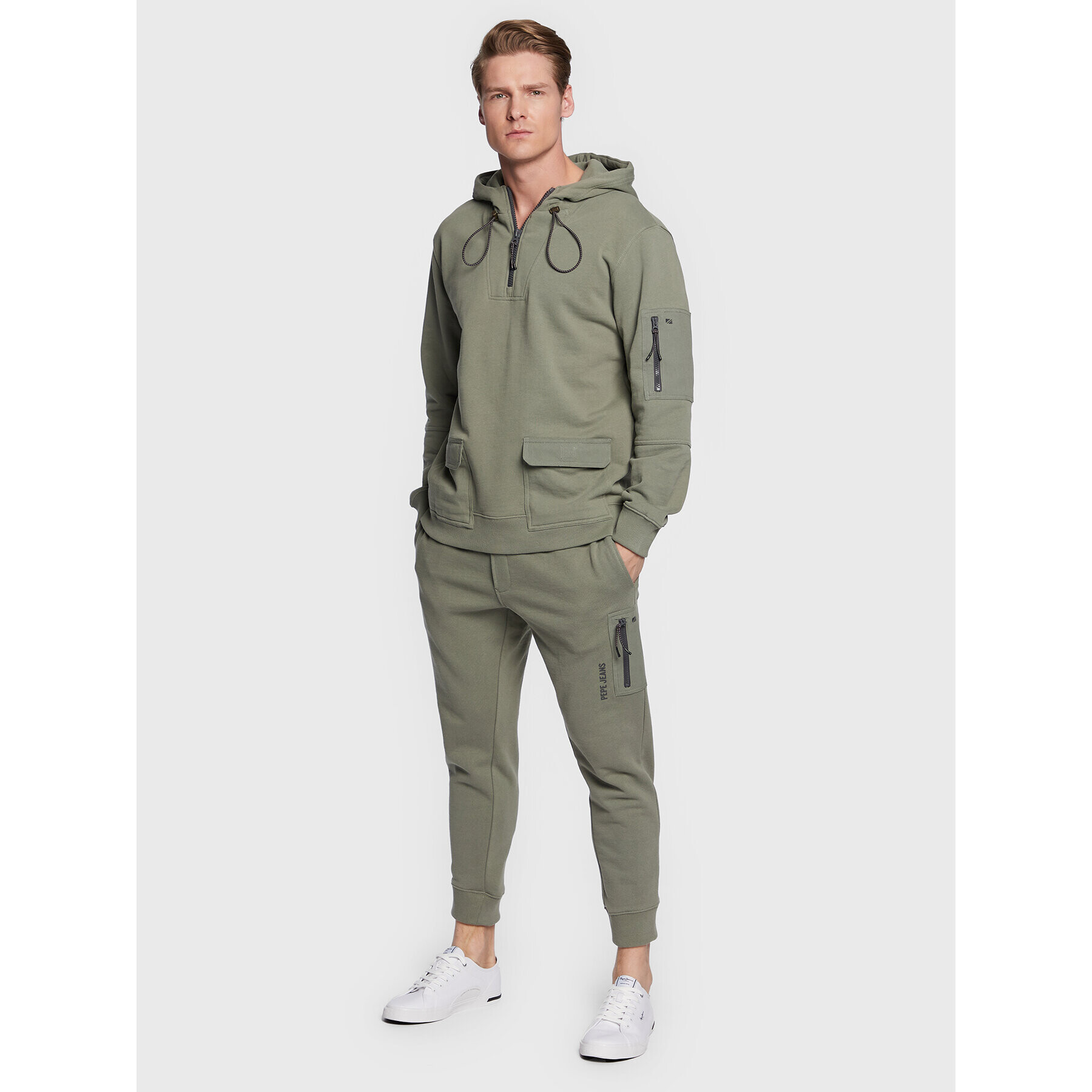 Pepe Jeans Bluză Steven PM582322 Verde Regular Fit - Pled.ro