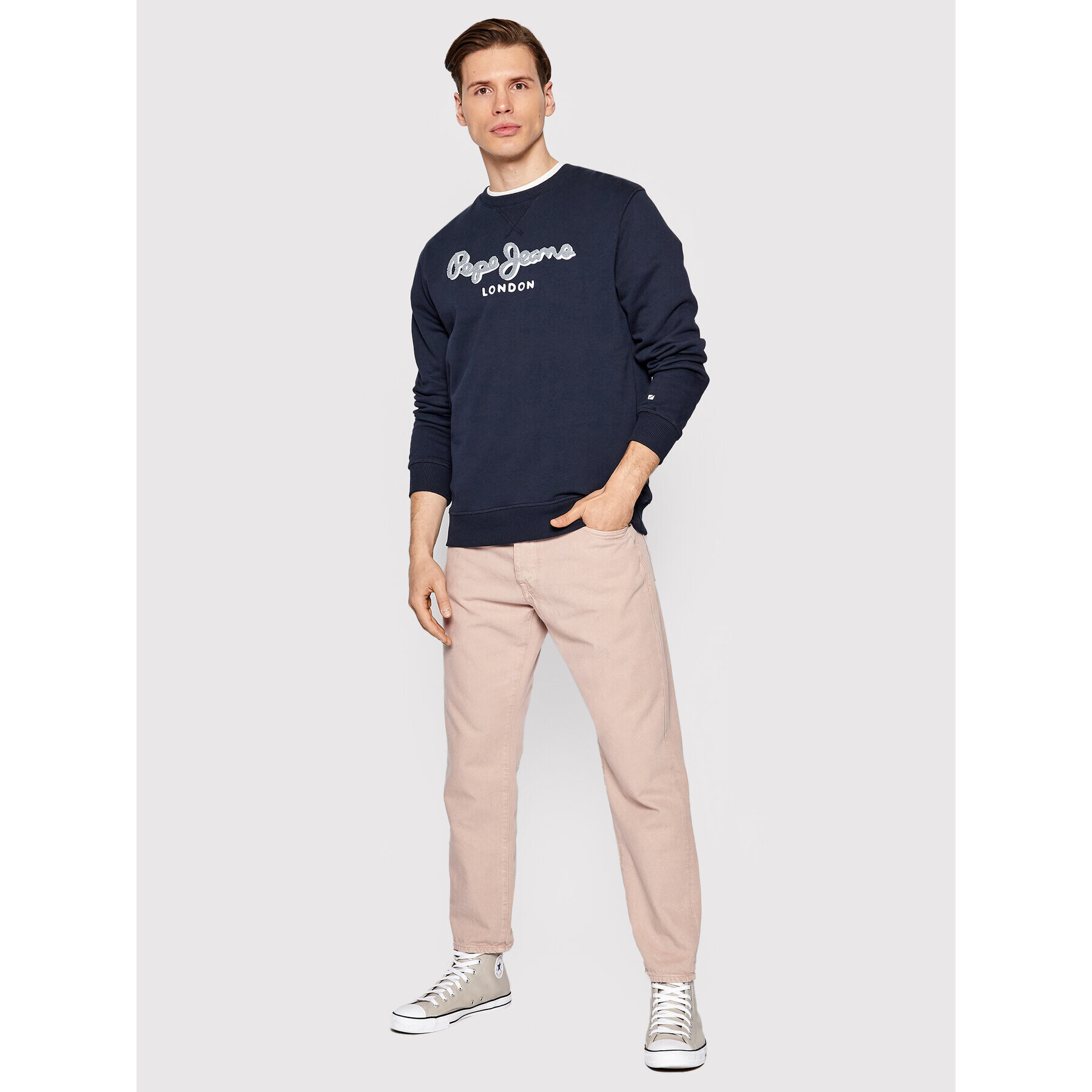 Pepe Jeans Bluză Lamont PM582225 Bleumarin Regular Fit - Pled.ro