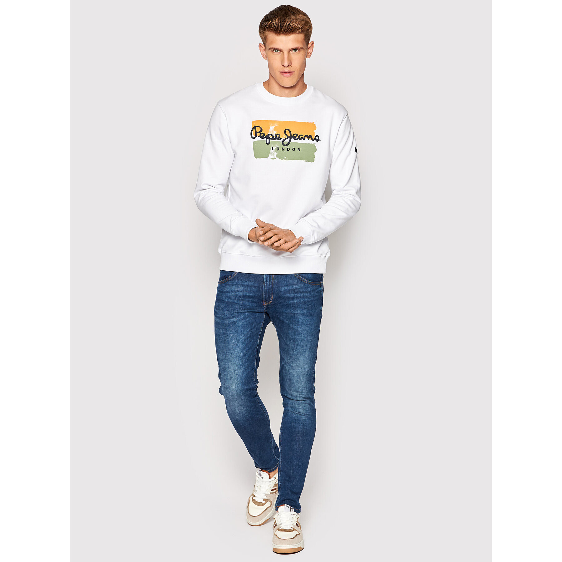 Pepe Jeans Bluză Prestyn PM582283 Alb Regular Fit - Pled.ro