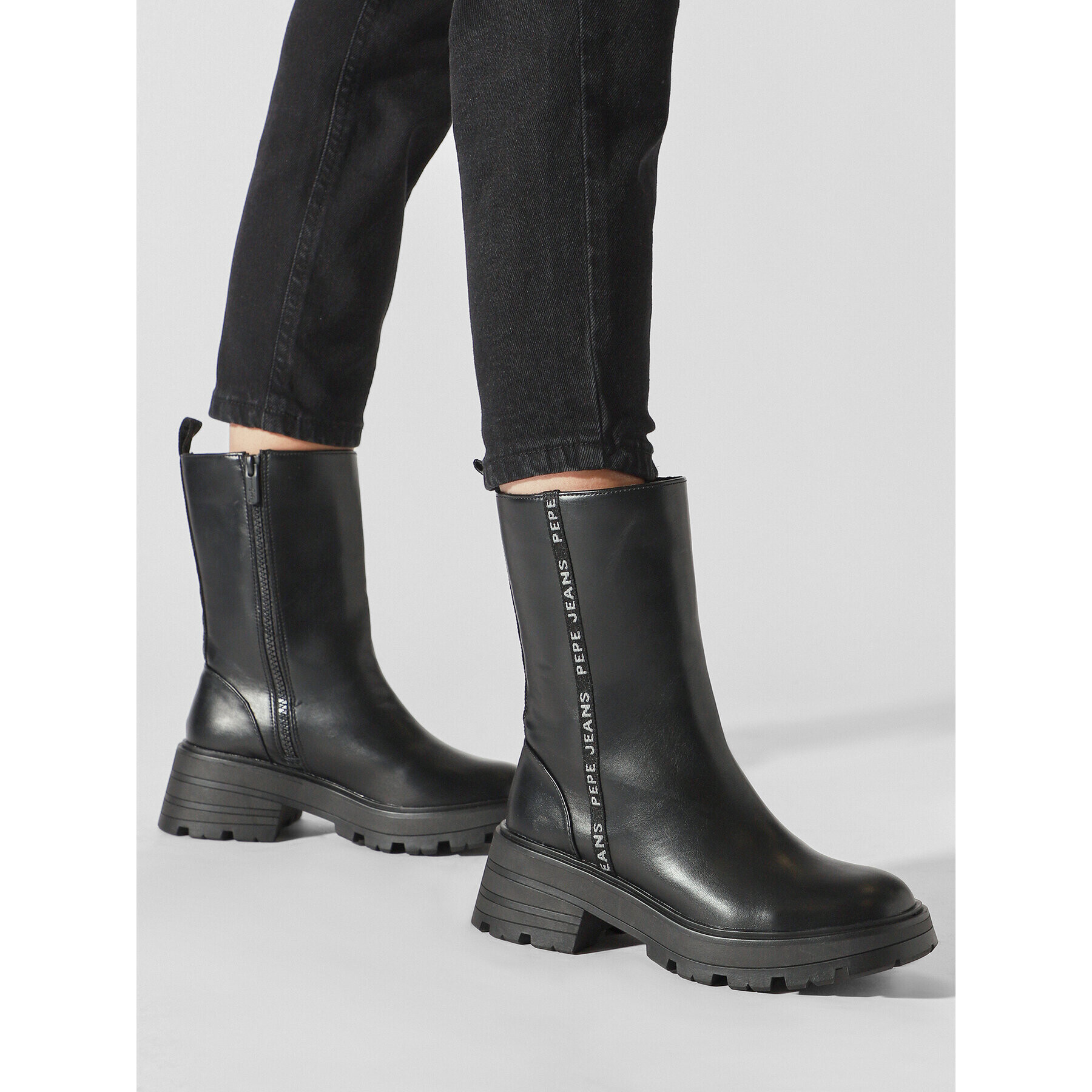 Pepe Jeans Botine Soda Bass W PLS50472 Negru - Pled.ro