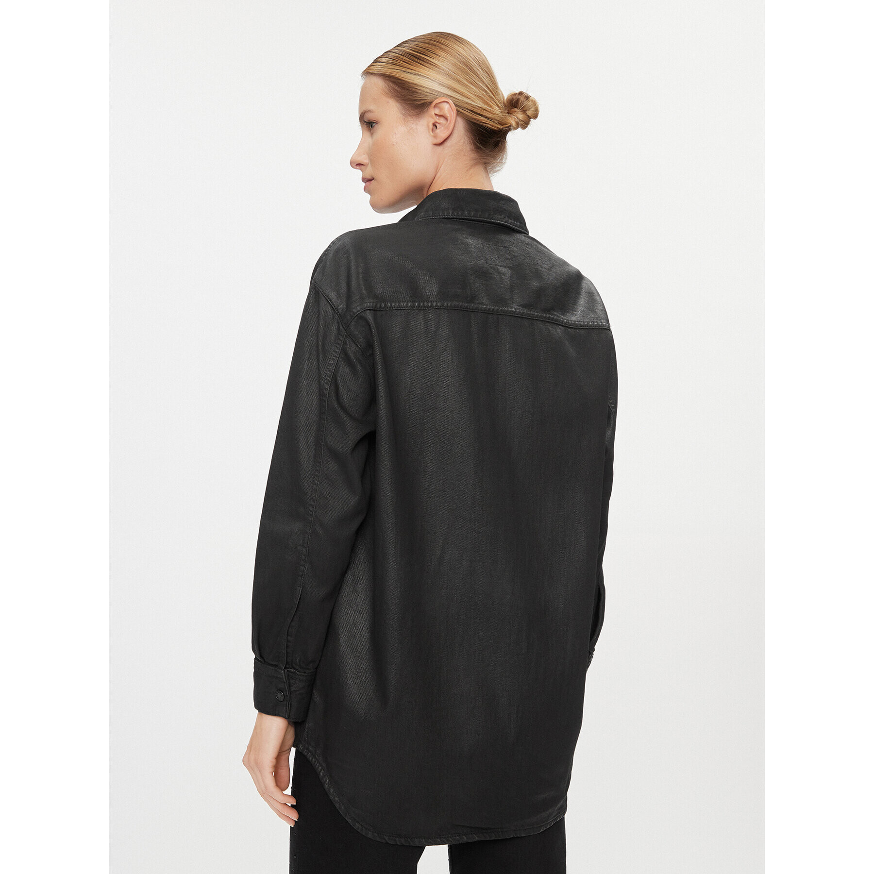 Pepe Jeans cămașă de blugi Alix PL304729 Negru Oversize - Pled.ro