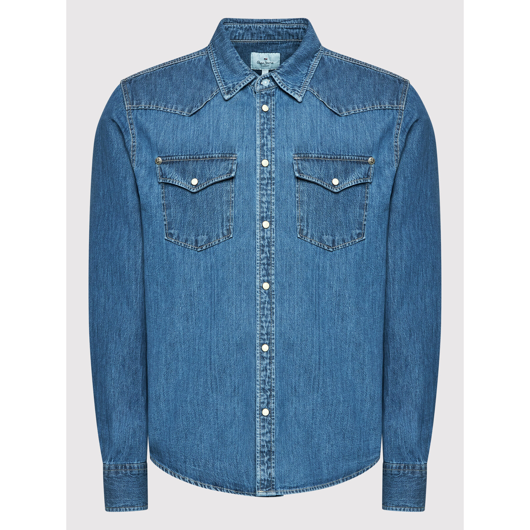 Pepe Jeans cămașă de blugi Carson PM307489 Albastru Regular Fit - Pled.ro