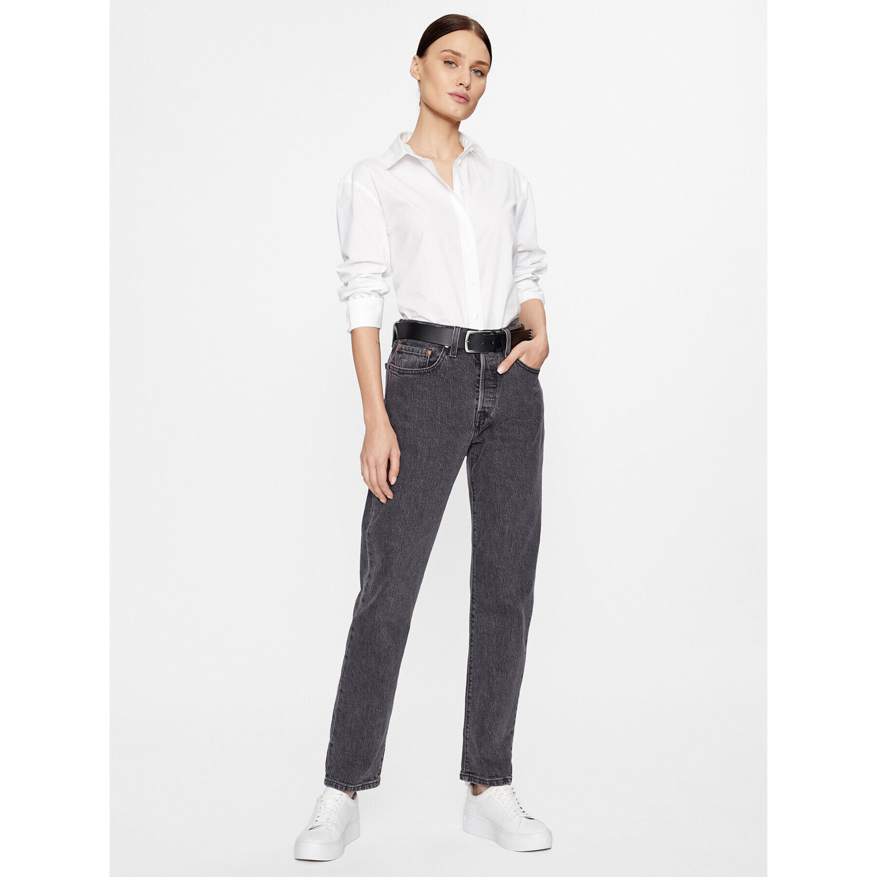 Pepe Jeans Cămașă Liza PL304704 Alb Regular Fit - Pled.ro