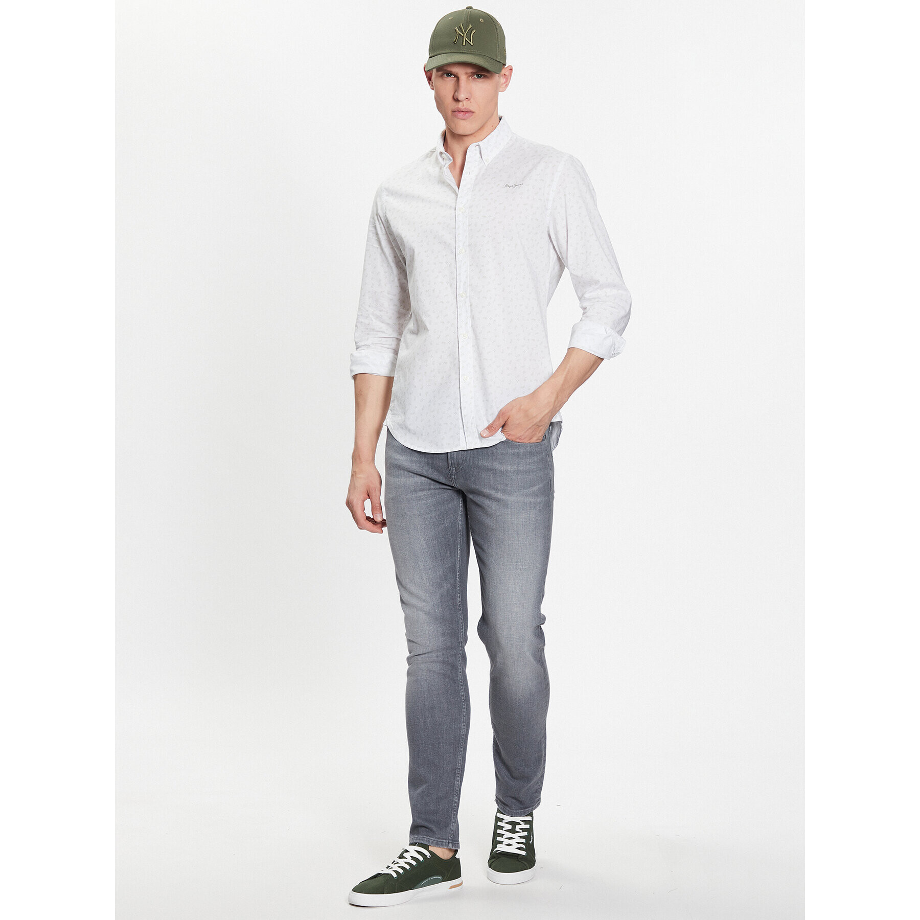 Pepe Jeans Cămașă PM308023 Alb Slim Fit - Pled.ro