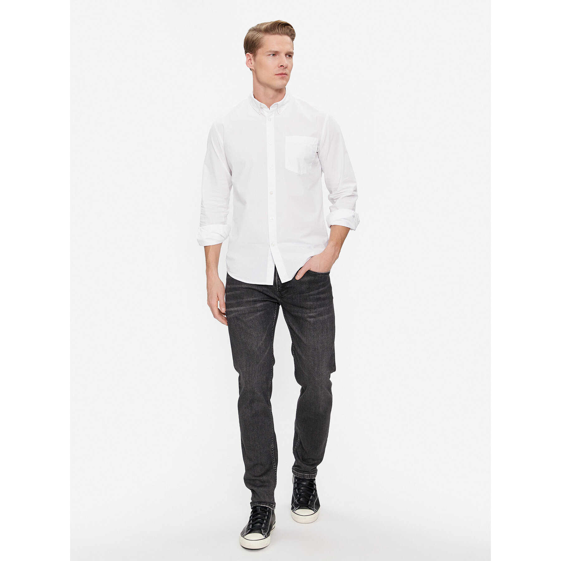 Pepe Jeans Cămașă Prince PM308270 Alb Regular Fit - Pled.ro