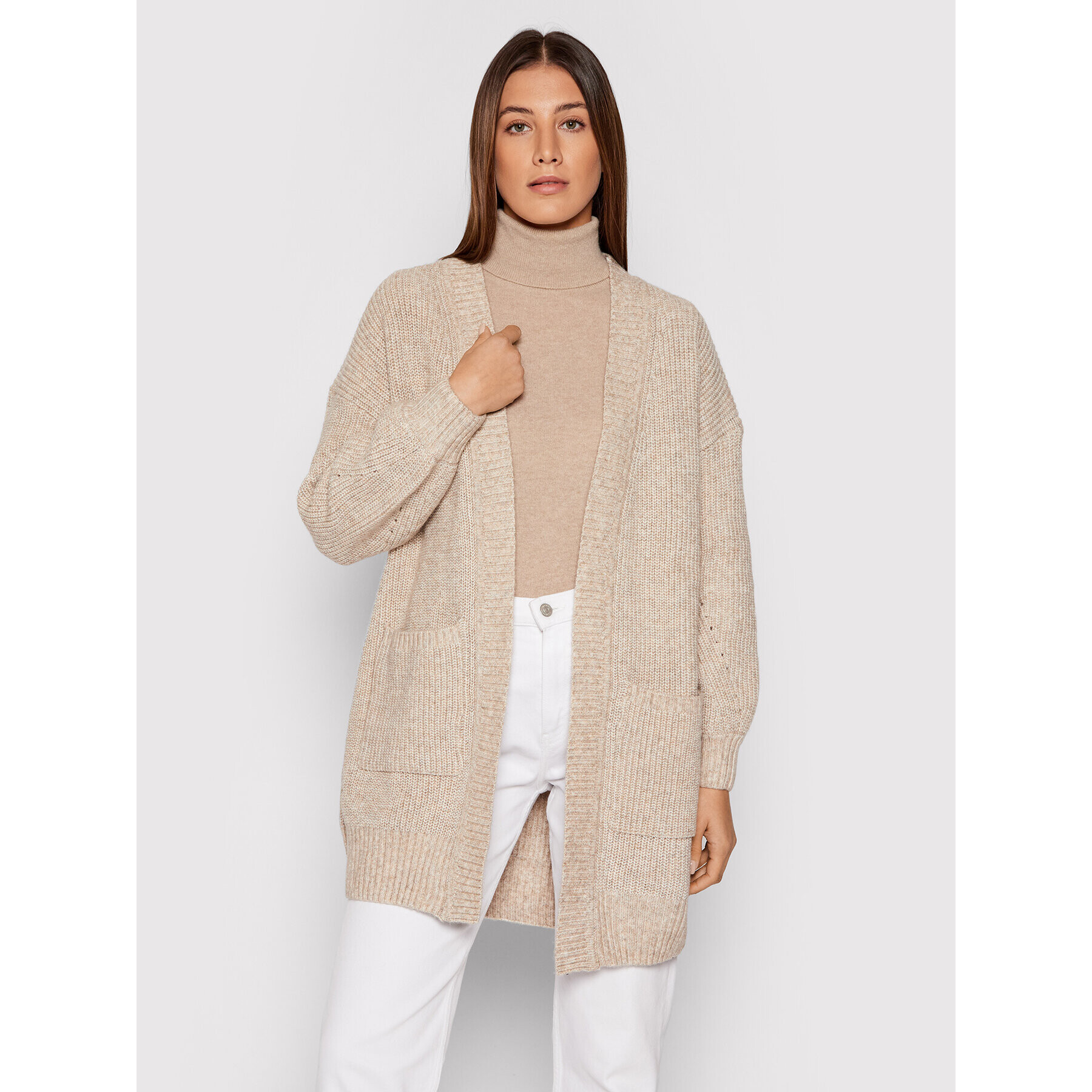 Pepe Jeans Cardigan Penelope PL701794 Bej Regular Fit - Pled.ro