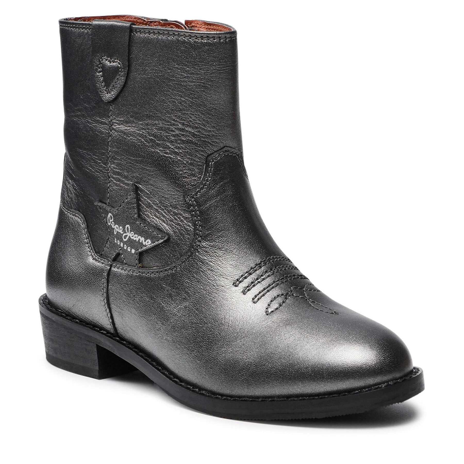 Pepe Jeans Cizme Western Metal PGS50175 Gri - Pled.ro