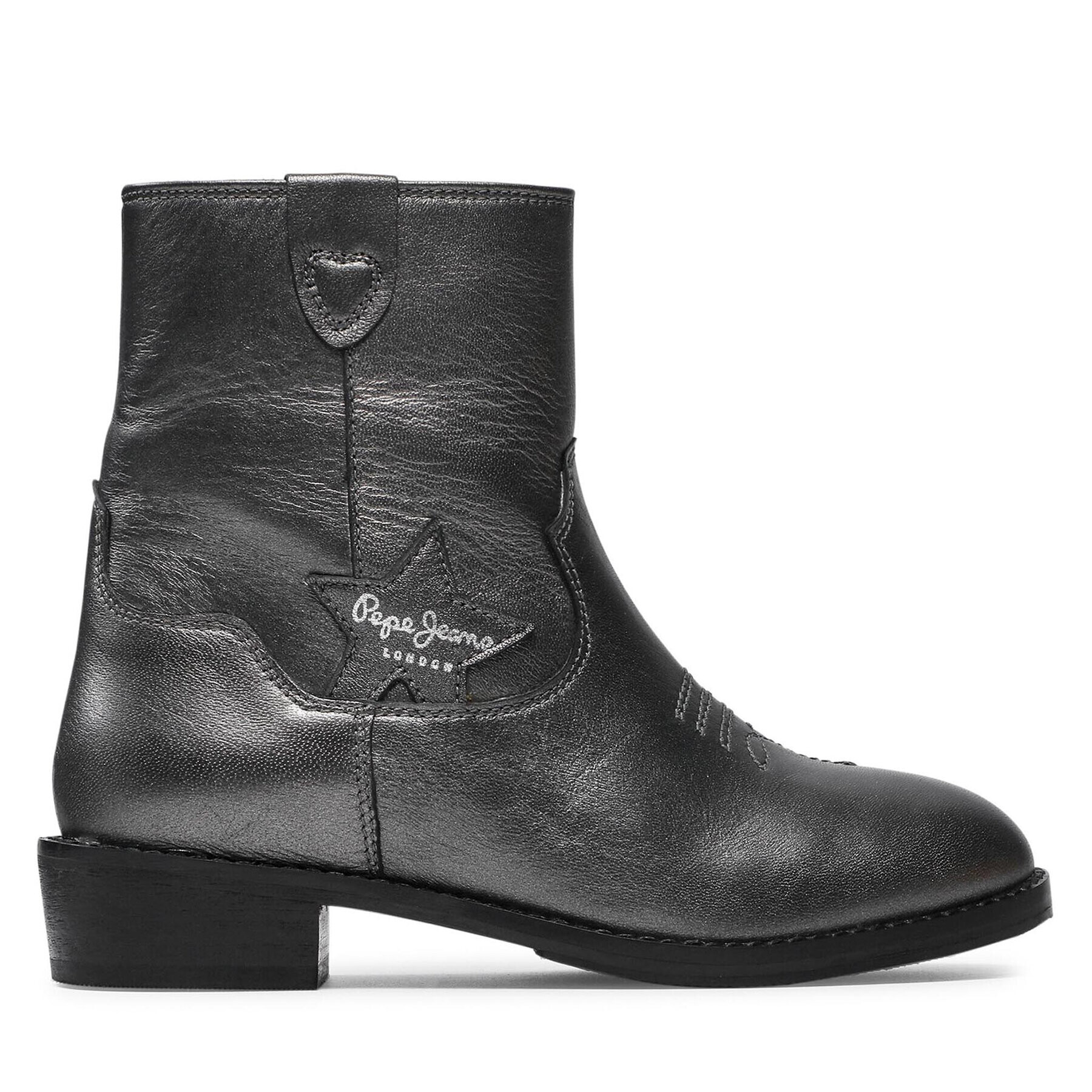 Pepe Jeans Cizme Western Metal PGS50175 Gri - Pled.ro