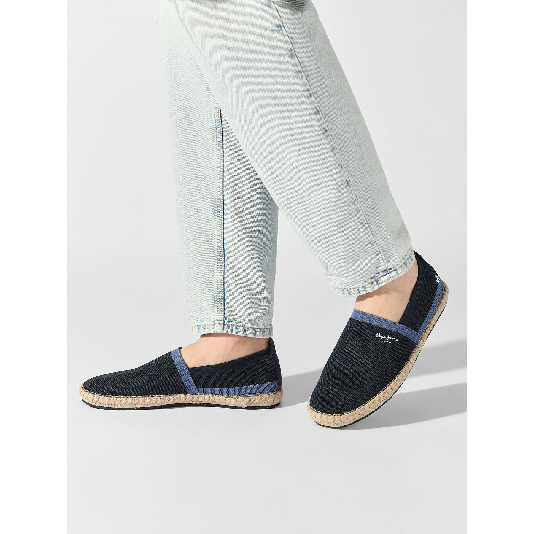 Pepe Jeans Espadrile Tourist Camp Knit PMS10313 Bleumarin - Pled.ro