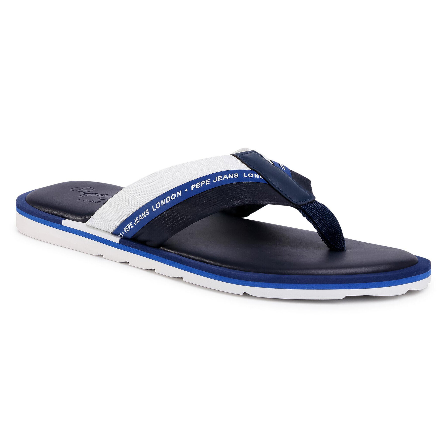 Pepe Jeans Flip flop Barrel Reflective PMS90074 Bleumarin - Pled.ro