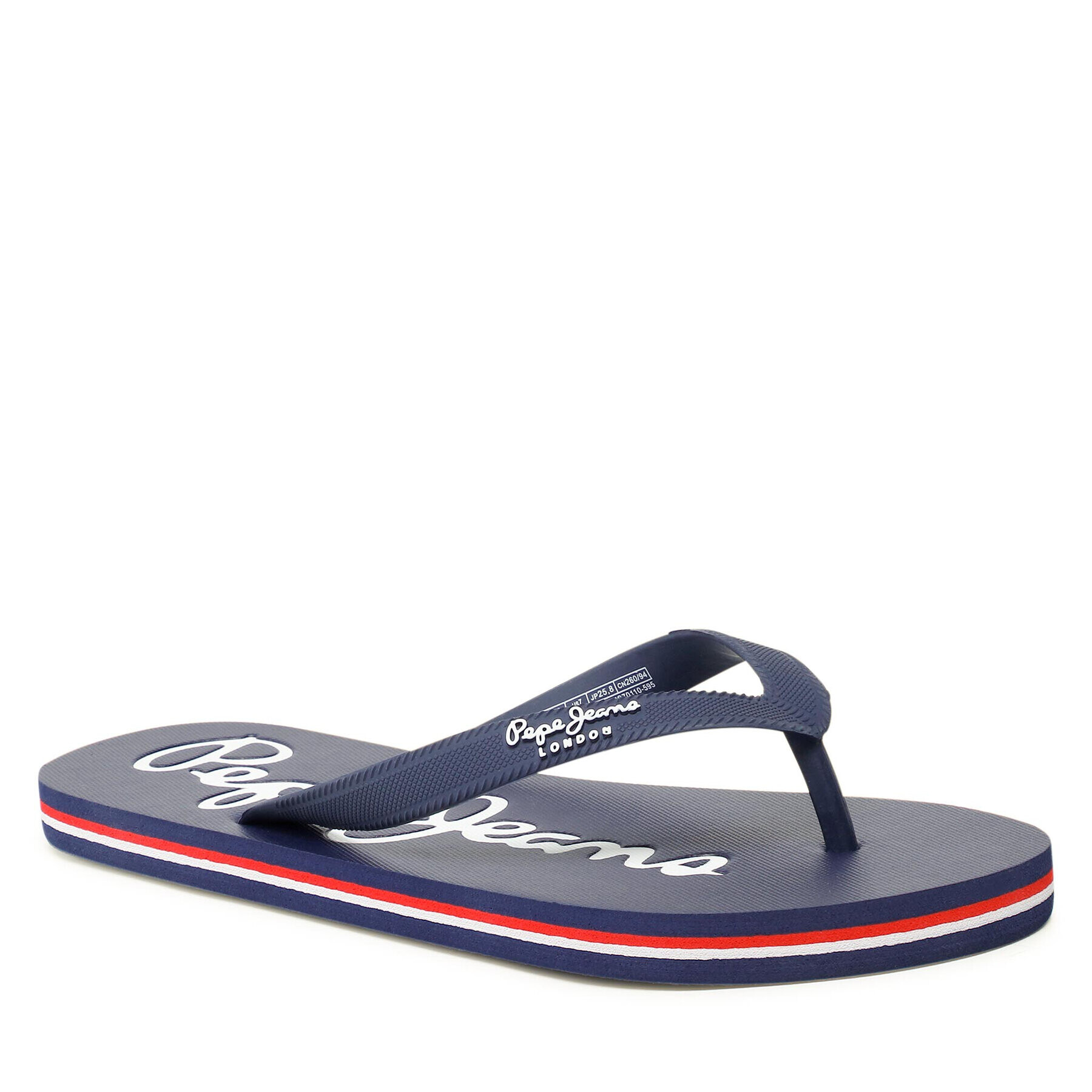 Pepe Jeans Flip flop Bat Beach Brand M PMS70110 Bleumarin - Pled.ro