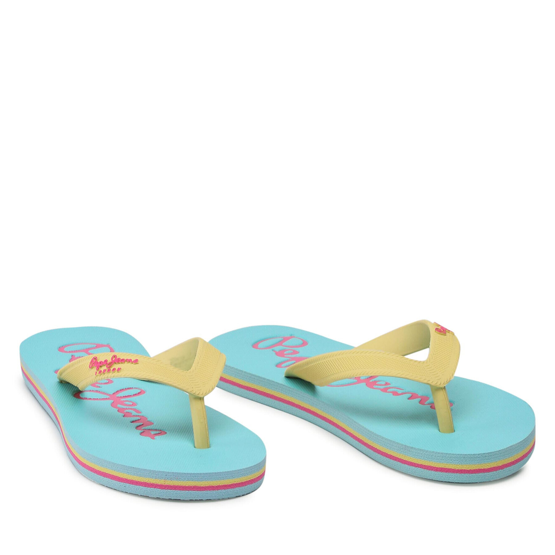 Pepe Jeans Flip flop Bay Beach Brand G PGS70048 Galben - Pled.ro