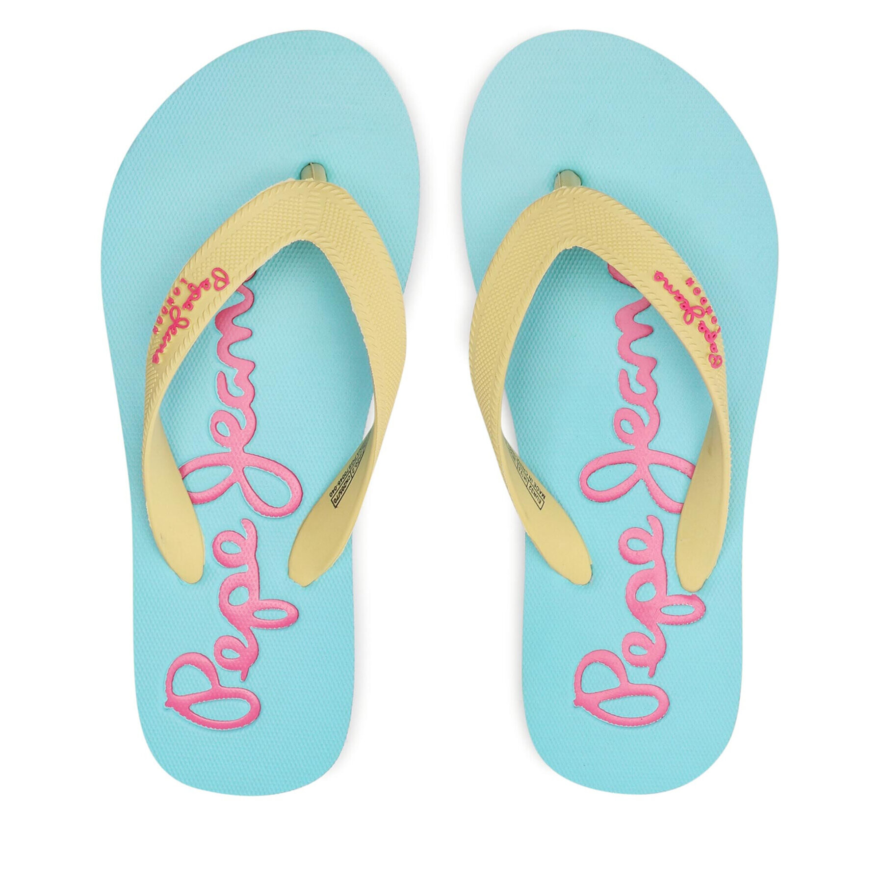 Pepe Jeans Flip flop Bay Beach Brand G PGS70048 Galben - Pled.ro