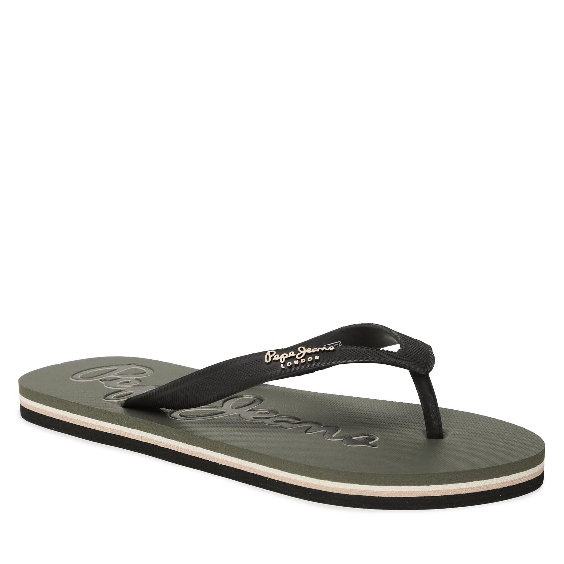 Pepe Jeans Flip flop Bay Beach Logo M PMS70129 Negru - Pled.ro