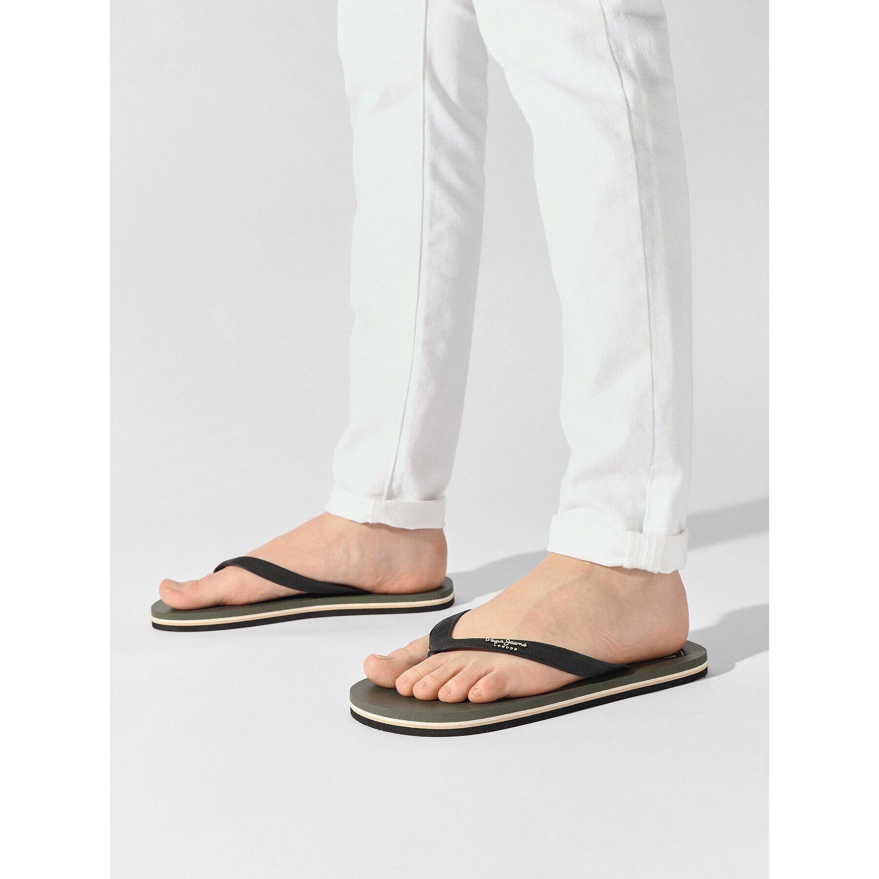 Pepe Jeans Flip flop Bay Beach Logo M PMS70129 Negru - Pled.ro