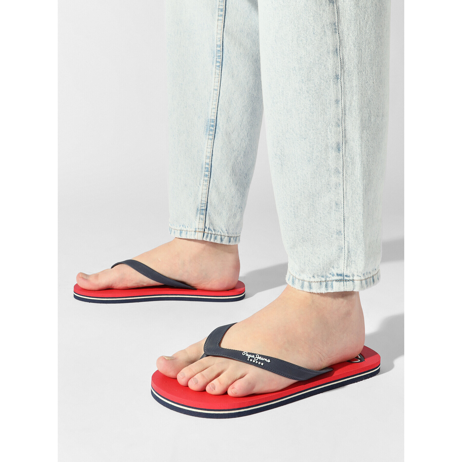 Pepe Jeans Flip flop Bay Beach Logo M PMS70129 Negru - Pled.ro