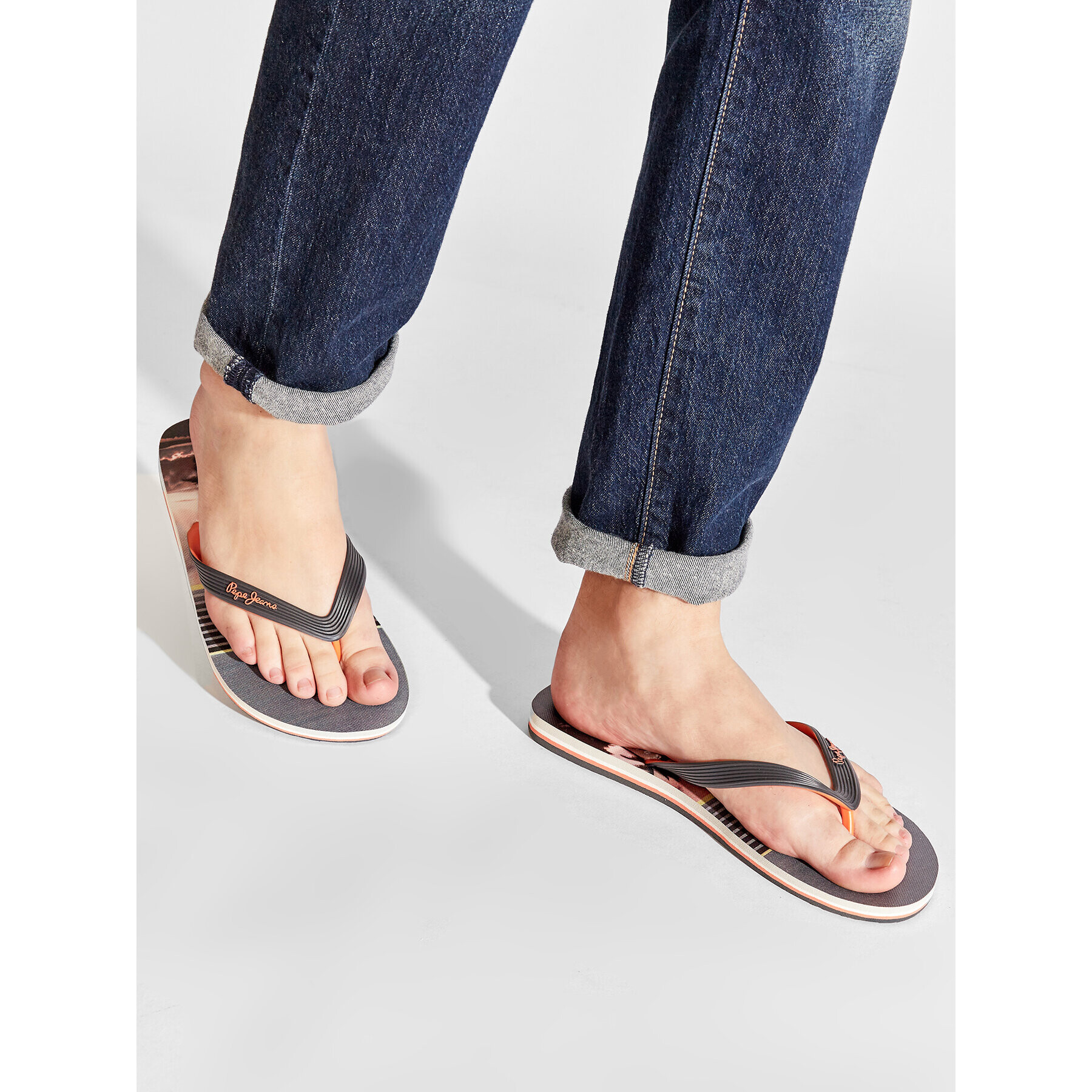 Pepe Jeans Flip flop Hawi Palm PMS70115 Negru - Pled.ro