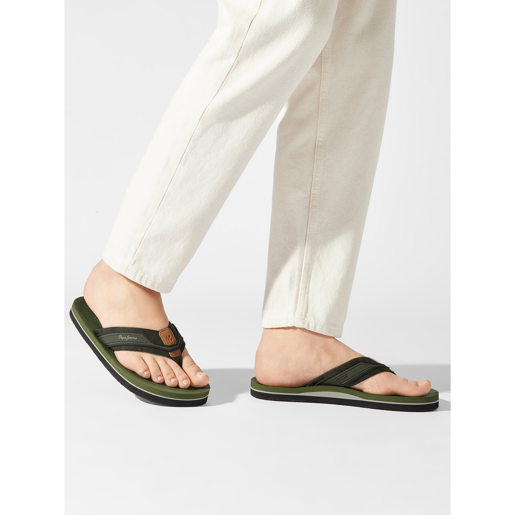 Pepe Jeans Flip flop South Beach 2.0 Camu PMS70127 Kaki - Pled.ro