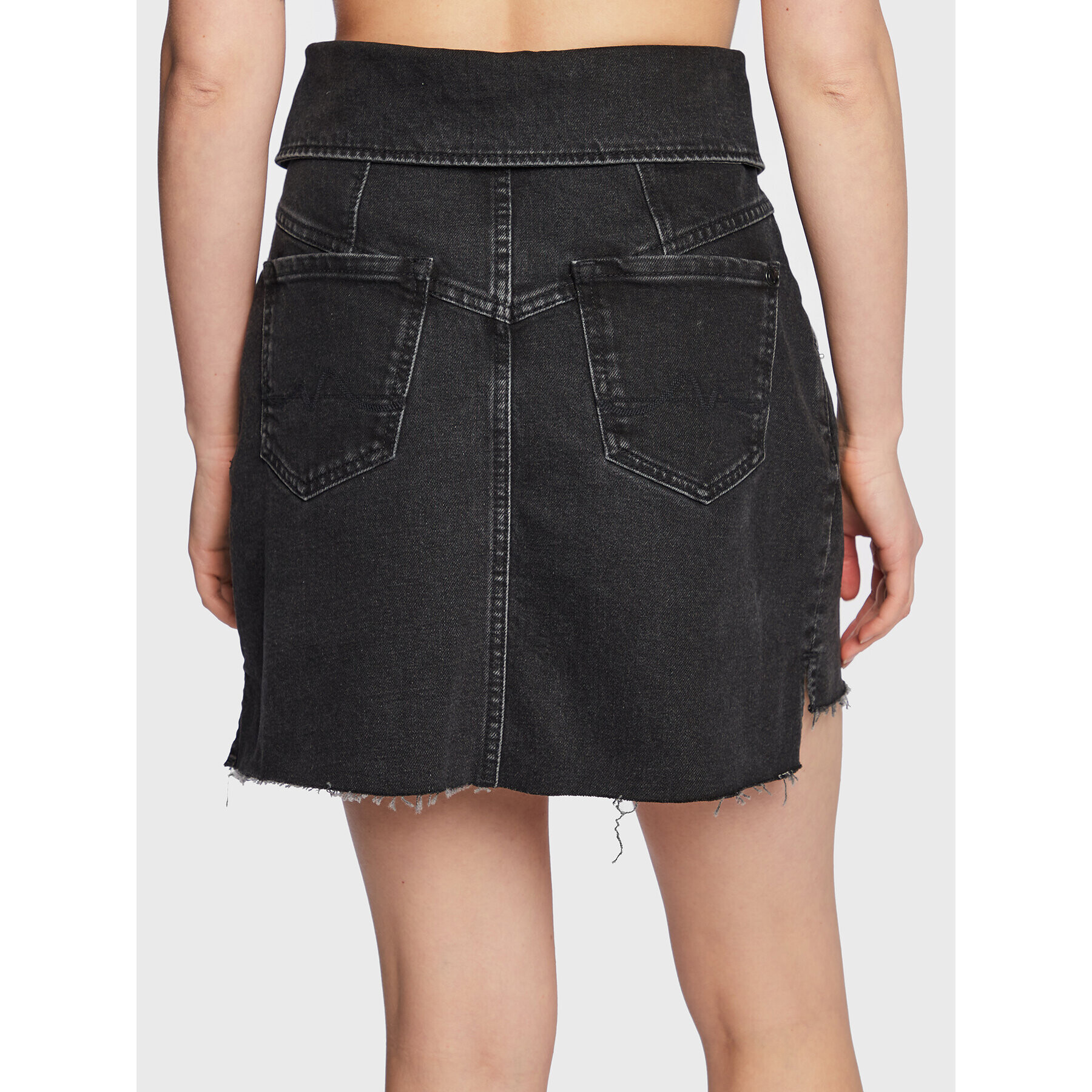 Pepe Jeans Fustă de blugi Kaz PL901009 Negru Regular Fit - Pled.ro