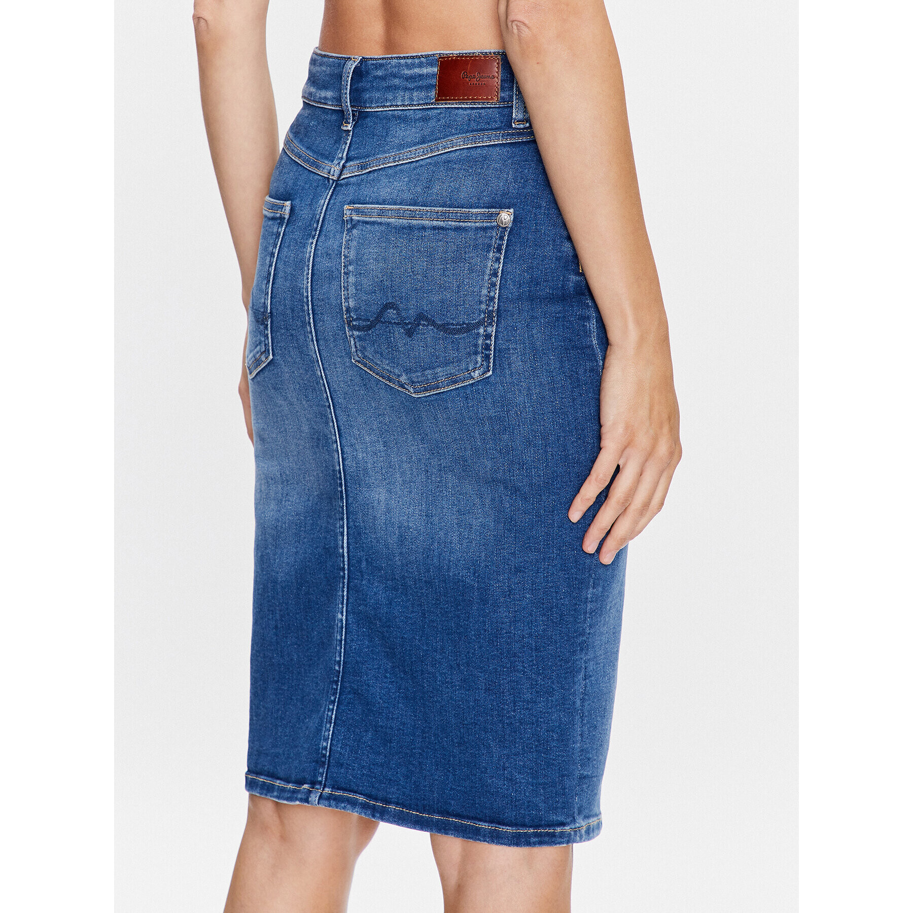 Pepe Jeans Fustă de blugi Nikita Skirt PL901007HQ7 Albastru Regular Fit - Pled.ro