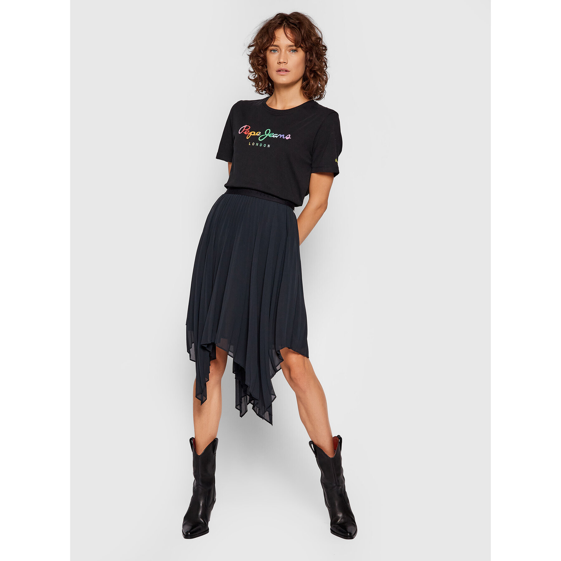 Pepe Jeans fustă din tulle Rubi PL900942 Negru Regular Fit - Pled.ro