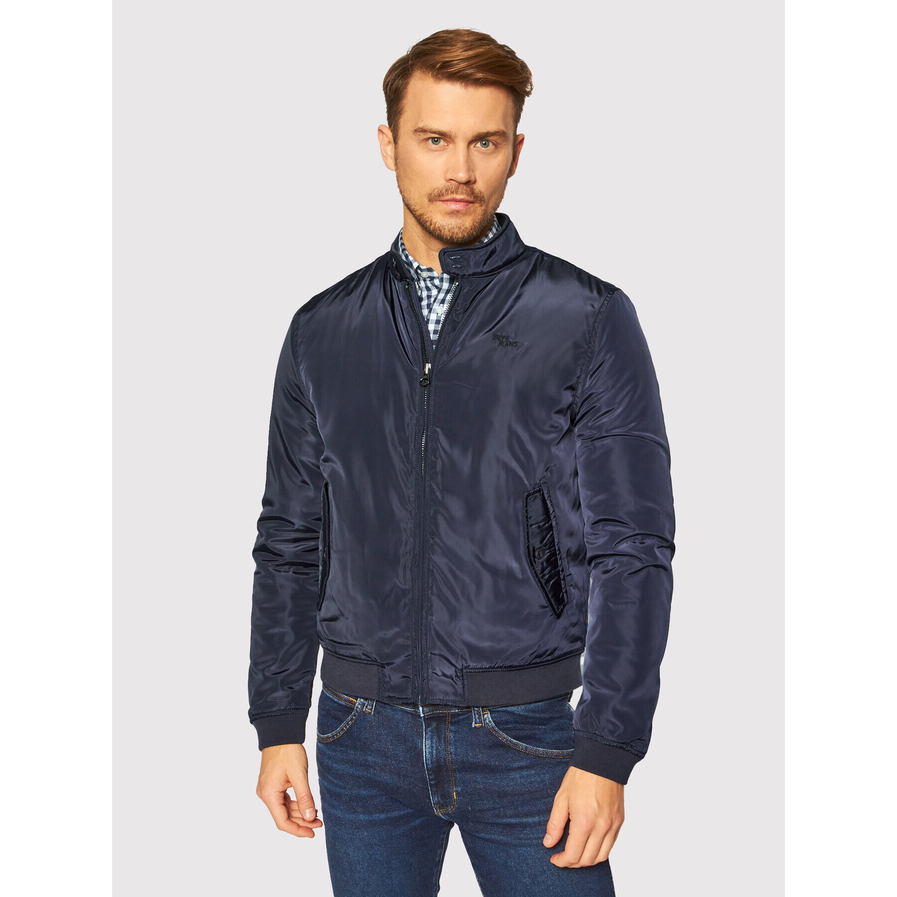 Pepe Jeans Geacă bomber Bates PM402321 Bleumarin Regular Fit - Pled.ro