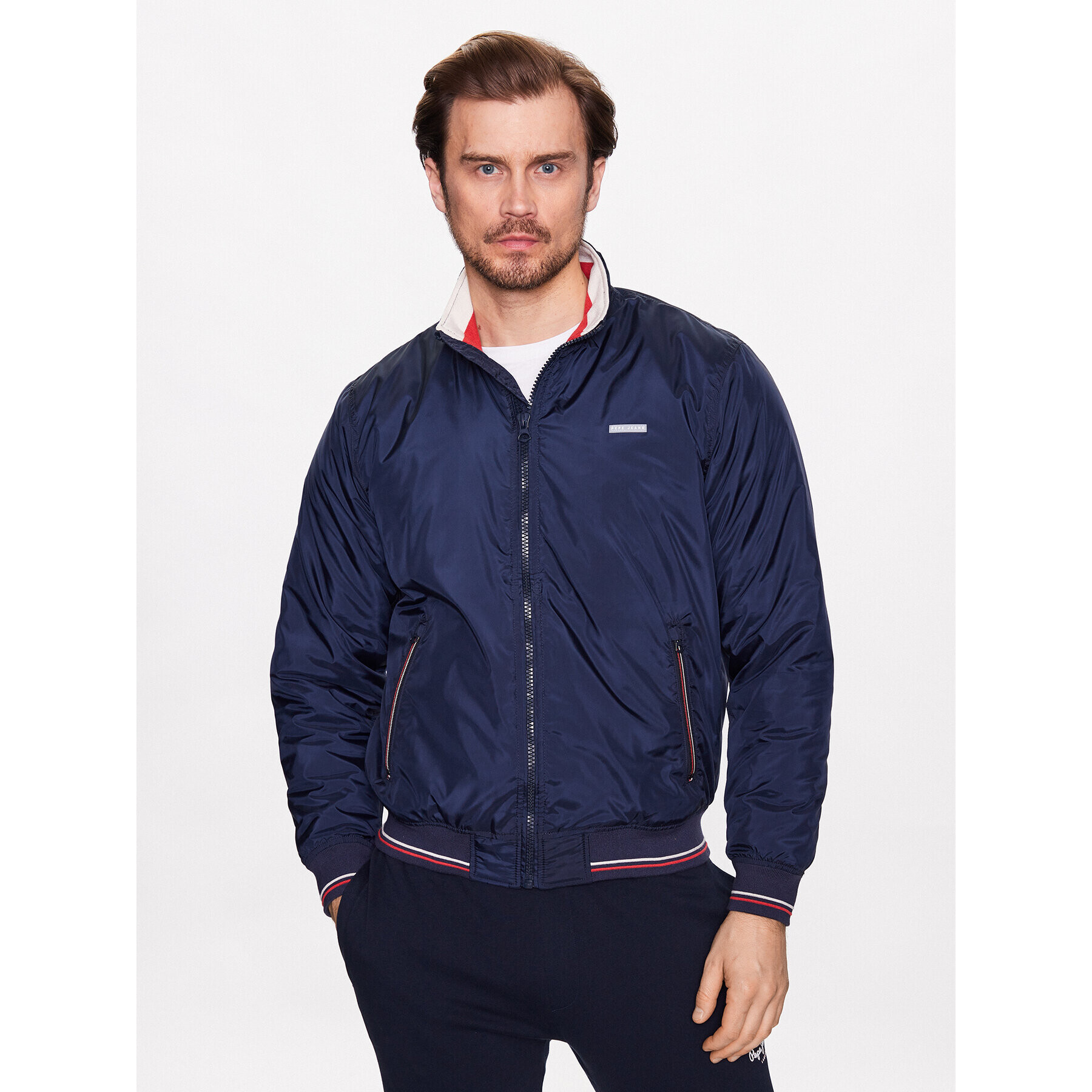 Pepe Jeans Geacă Carrington PM402716 Bleumarin Regular Fit - Pled.ro