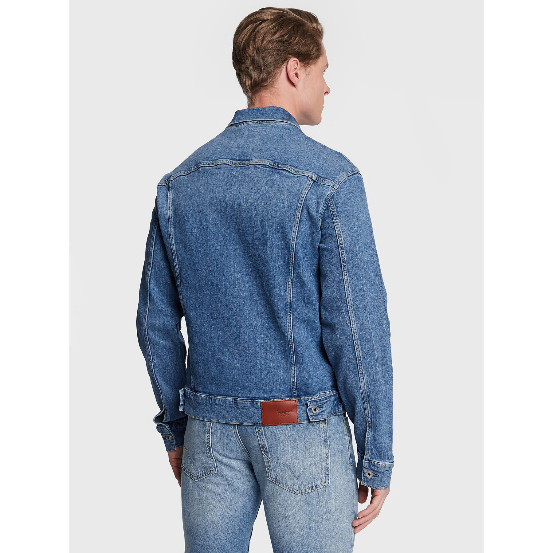 Pepe Jeans Geacă de blugi Pinner PM402465 Albastru Regular Fit - Pled.ro