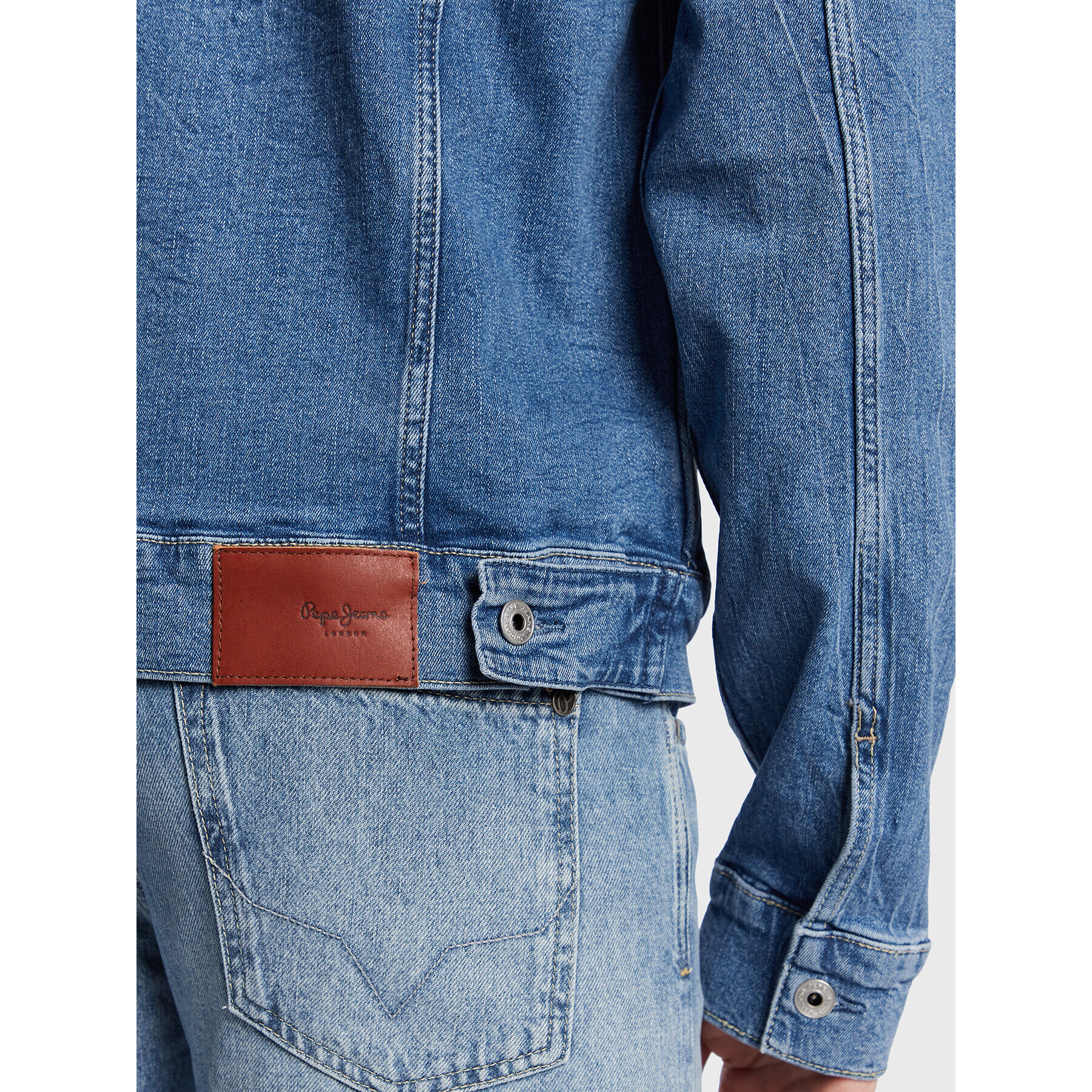 Pepe Jeans Geacă de blugi Pinner PM402465 Albastru Regular Fit - Pled.ro