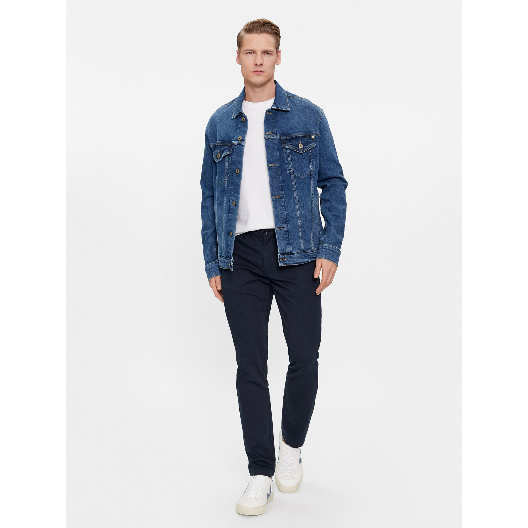 Pepe Jeans Geacă de blugi Pinners PM402715 Albastru Regular Fit - Pled.ro