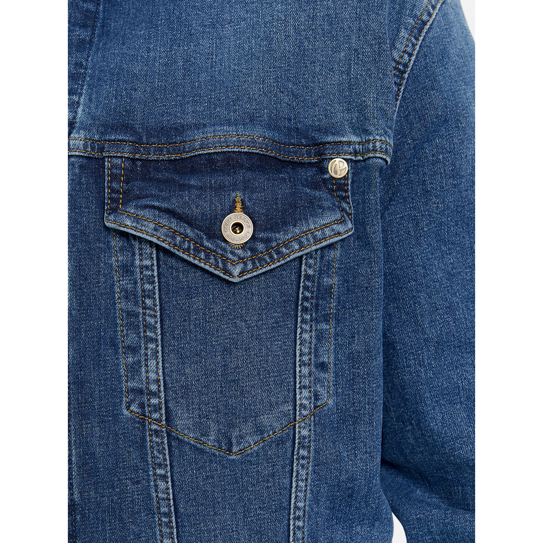 Pepe Jeans Geacă de blugi Pinners PM402715 Albastru Regular Fit - Pled.ro