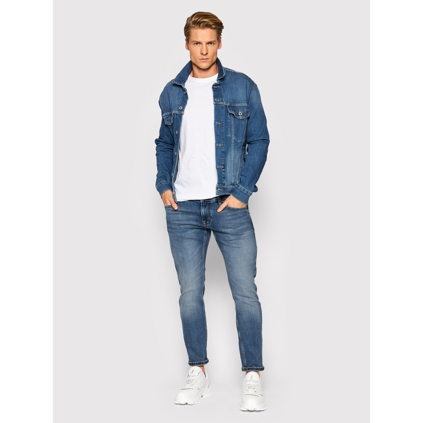 Pepe Jeans Geacă de blugi PM402465 Bleumarin Regular Fit - Pled.ro