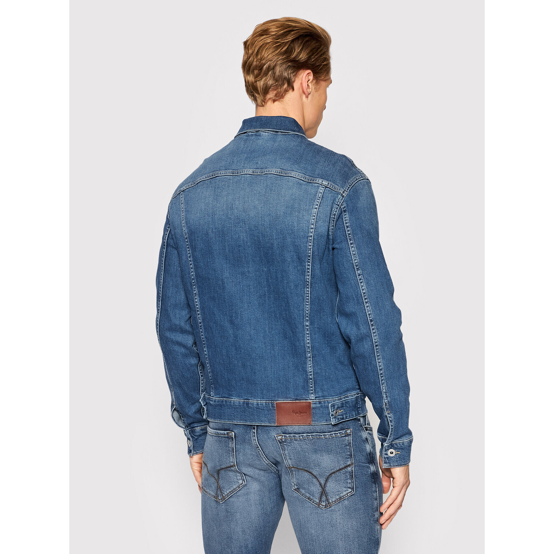 Pepe Jeans Geacă de blugi PM402465 Bleumarin Regular Fit - Pled.ro