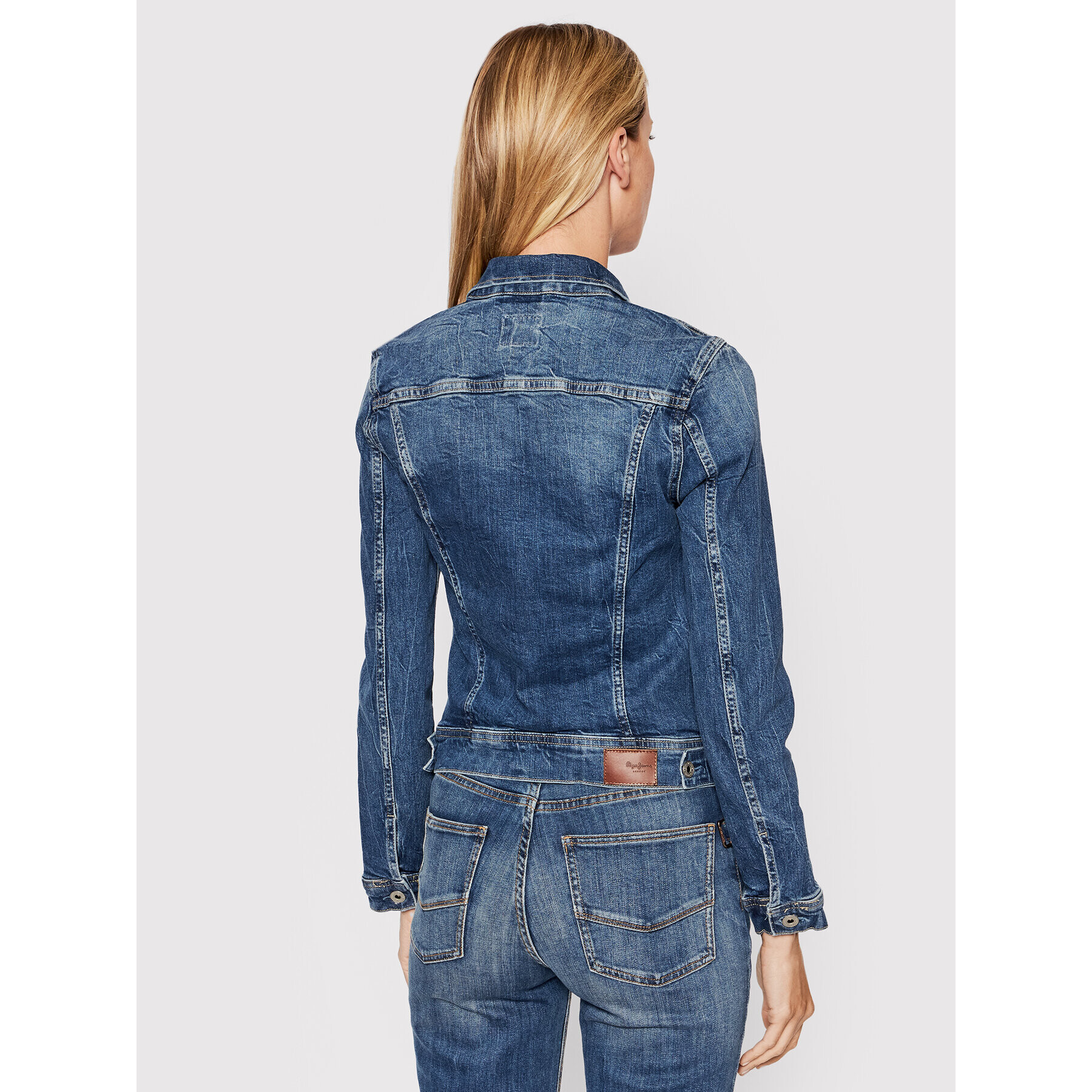 Pepe Jeans Geacă de blugi Thrift PL402011 Albastru Regular Fit - Pled.ro