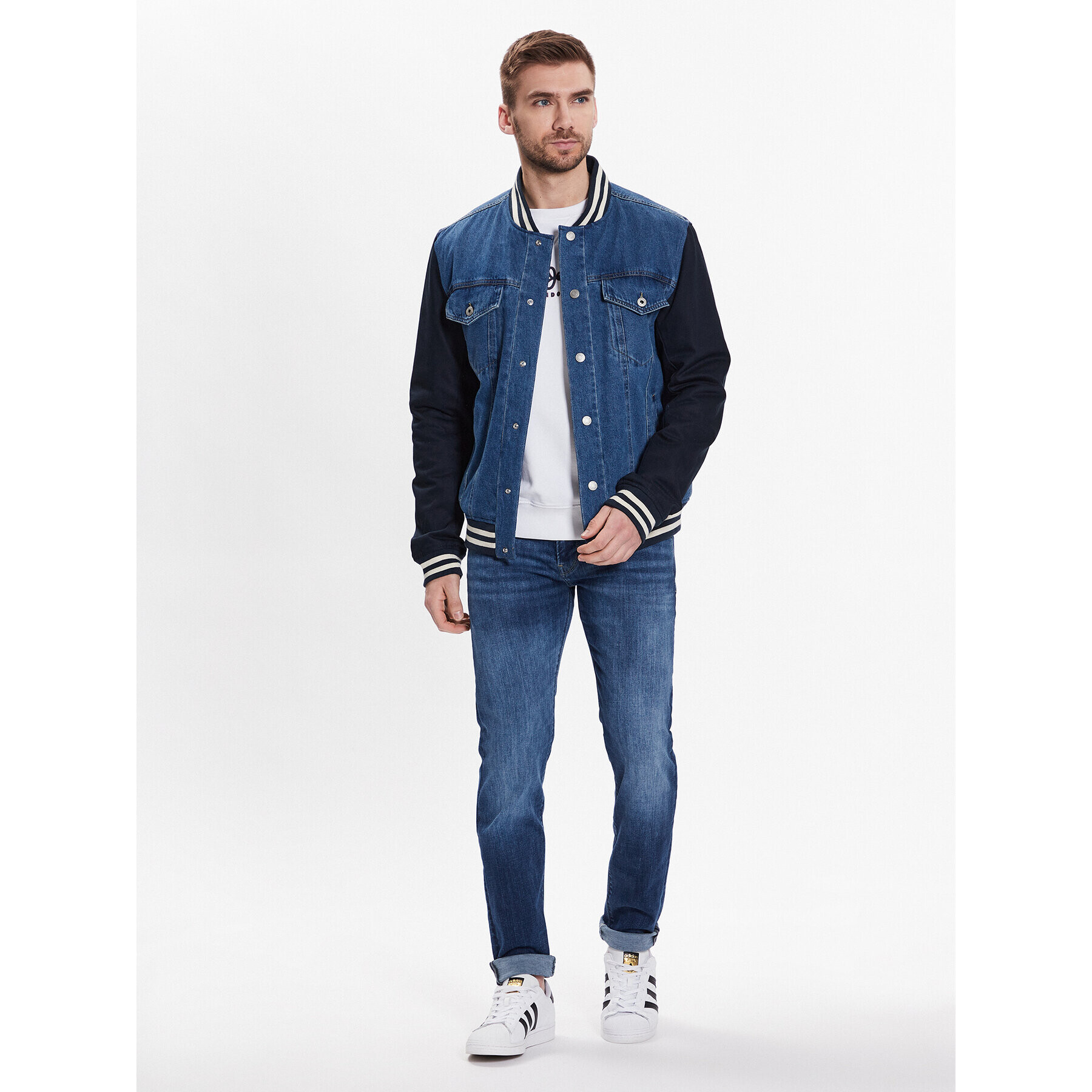 Pepe Jeans Geacă de blugi Unity PM402714 Albastru Regular Fit - Pled.ro