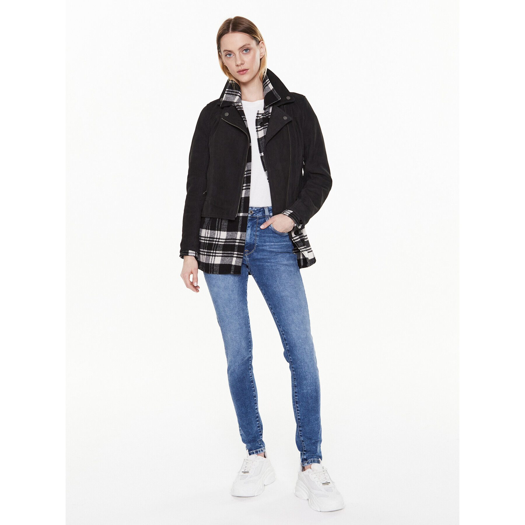 Pepe Jeans Geacă de piele Roma PL402145 Negru Regular Fit - Pled.ro