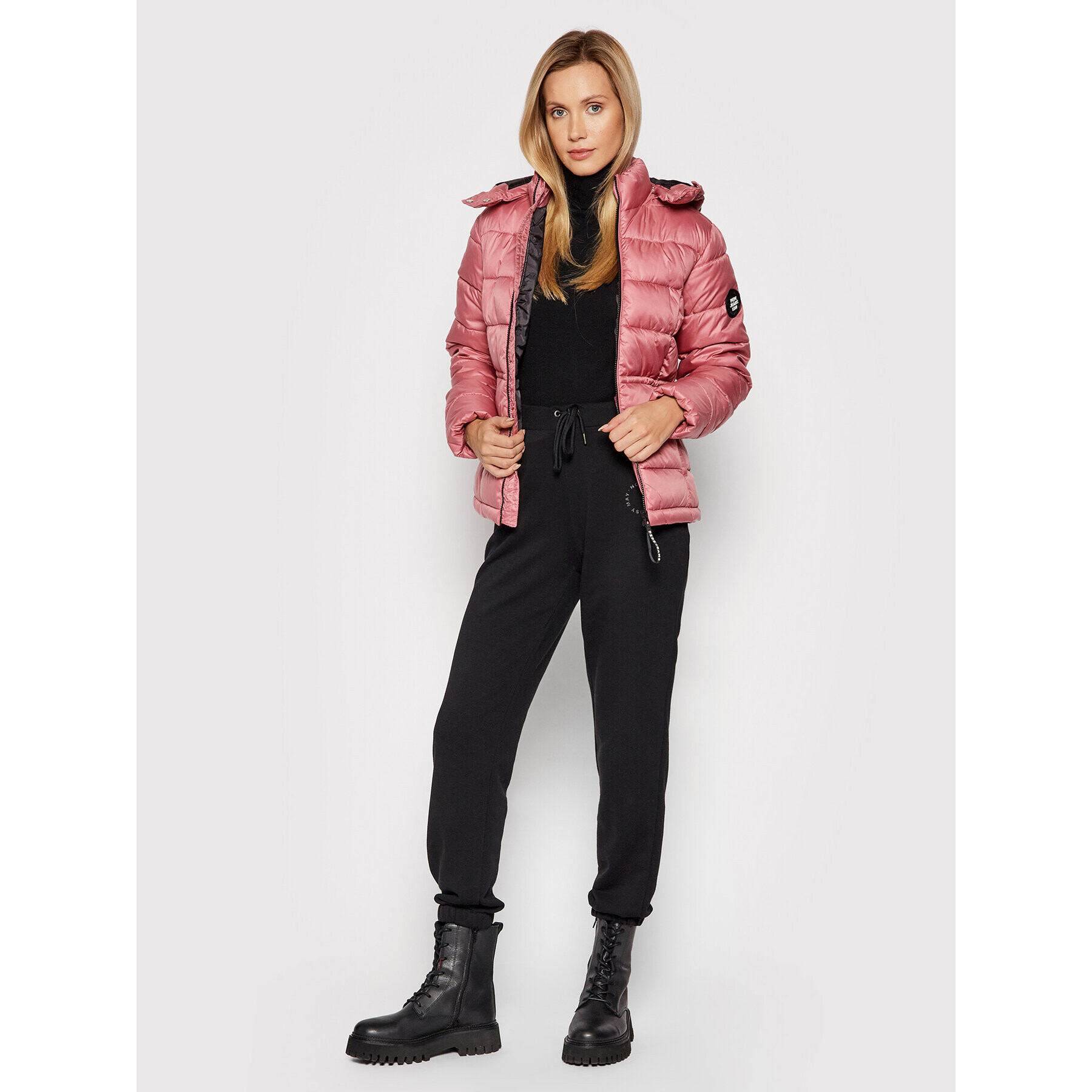 Pepe Jeans Geacă din puf Camille PL401979 Roz Regular Fit - Pled.ro