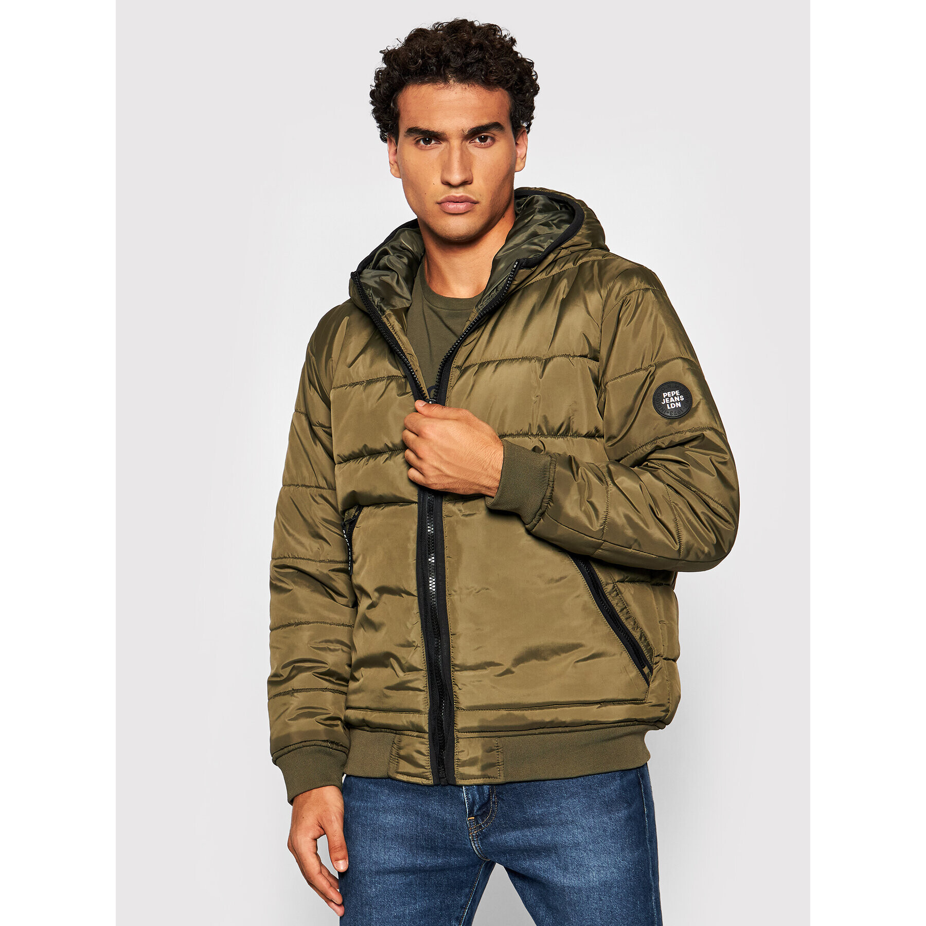 Pepe Jeans Geacă din puf Graham PM402447 Verde Regular Fit - Pled.ro