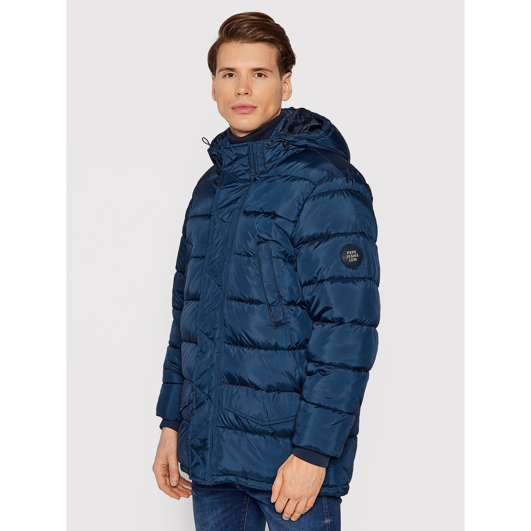 Pepe Jeans Geacă din puf Hindley PM402451 Bleumarin Regular Fit - Pled.ro