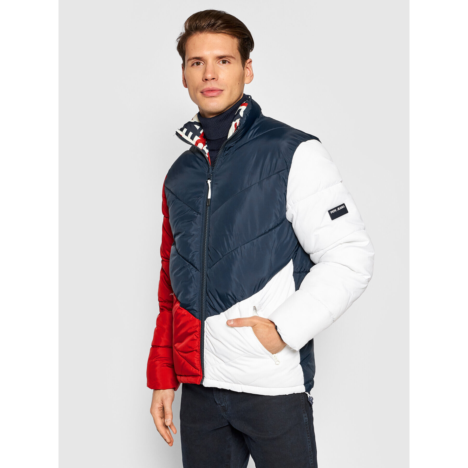 Pepe Jeans Geacă din puf Mark PM402454 Colorat Regular Fit - Pled.ro