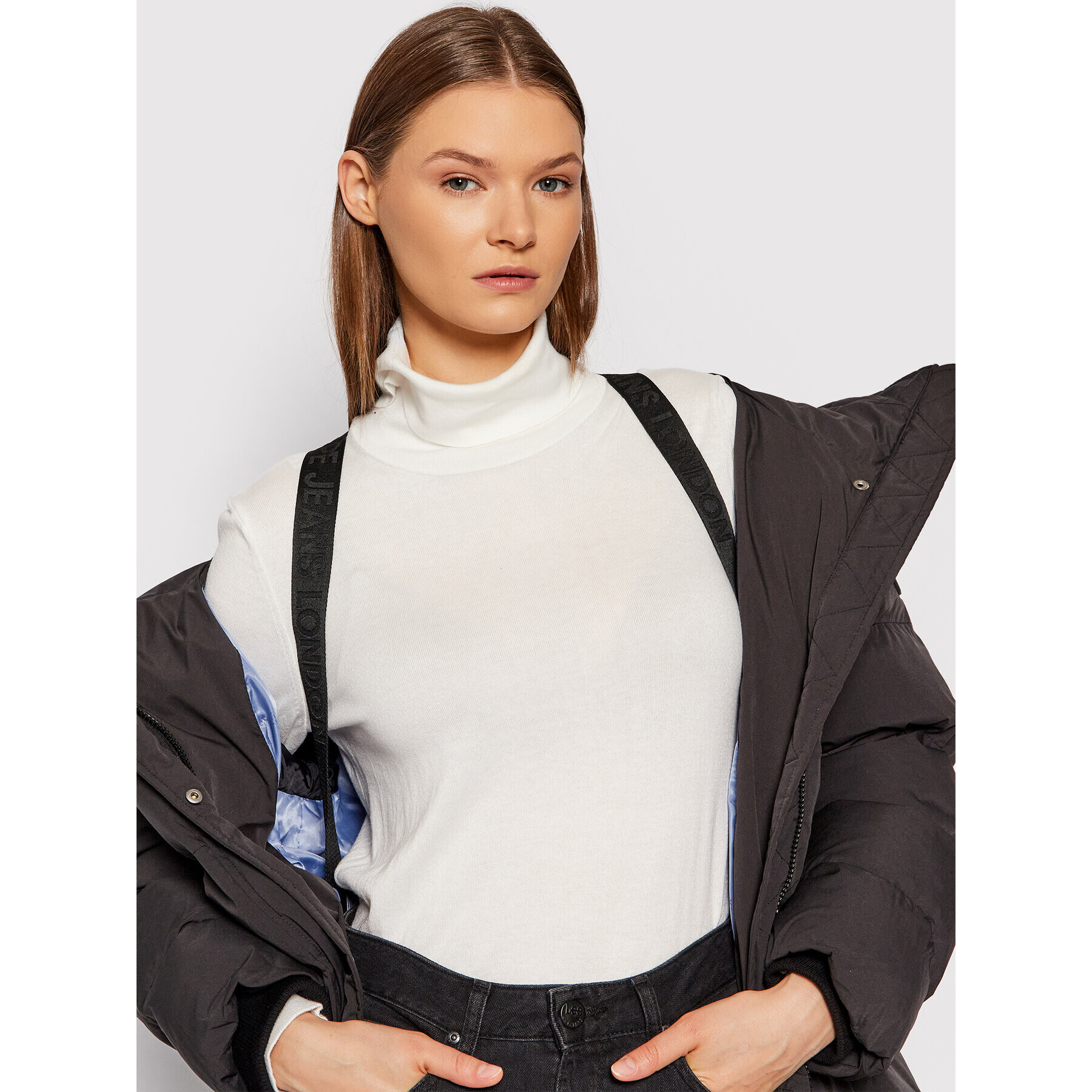 Pepe Jeans Geacă din puf Norah PL401973 Negru Regular Fit - Pled.ro