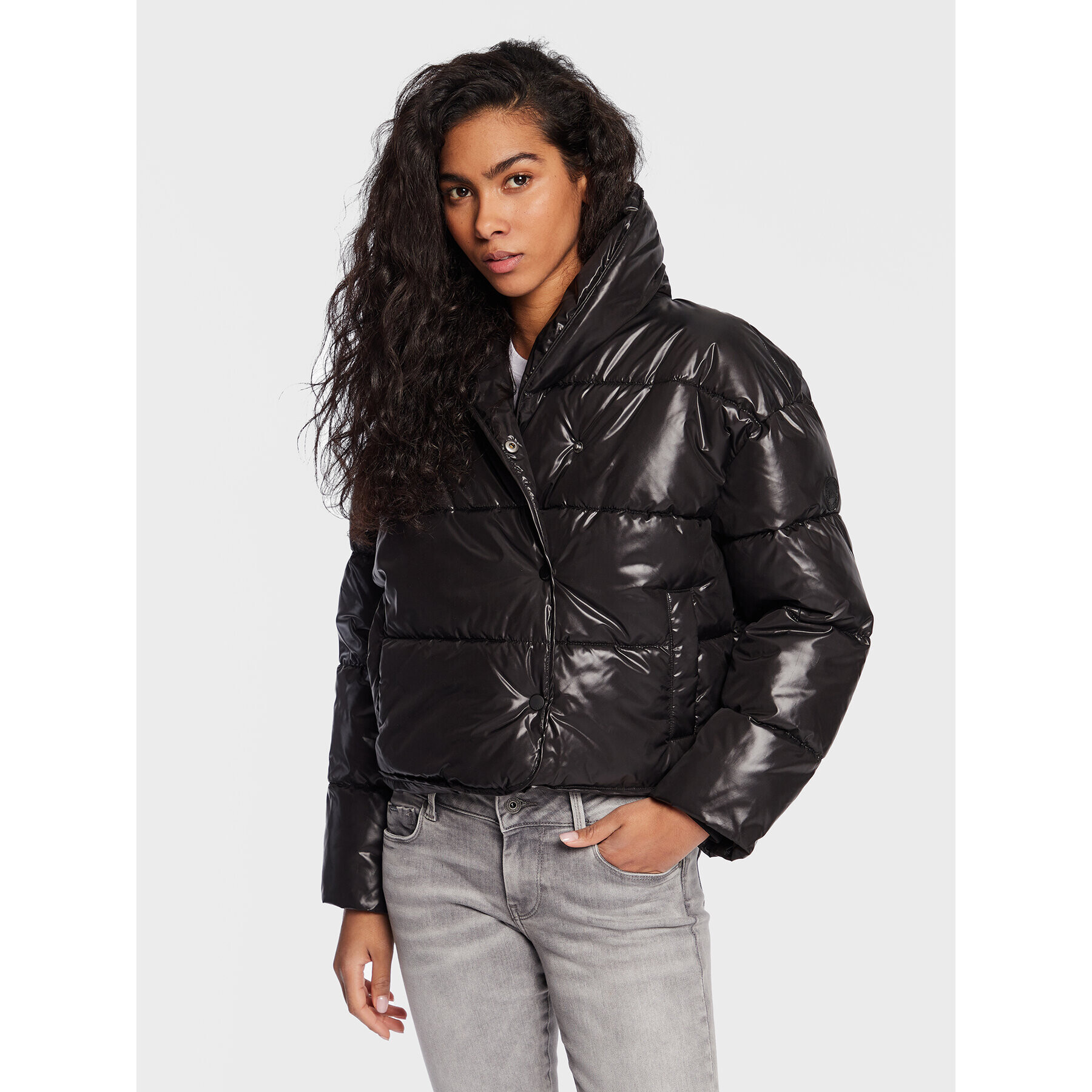 Pepe Jeans Geacă din puf Rain PL402142 Negru Regular Fit - Pled.ro