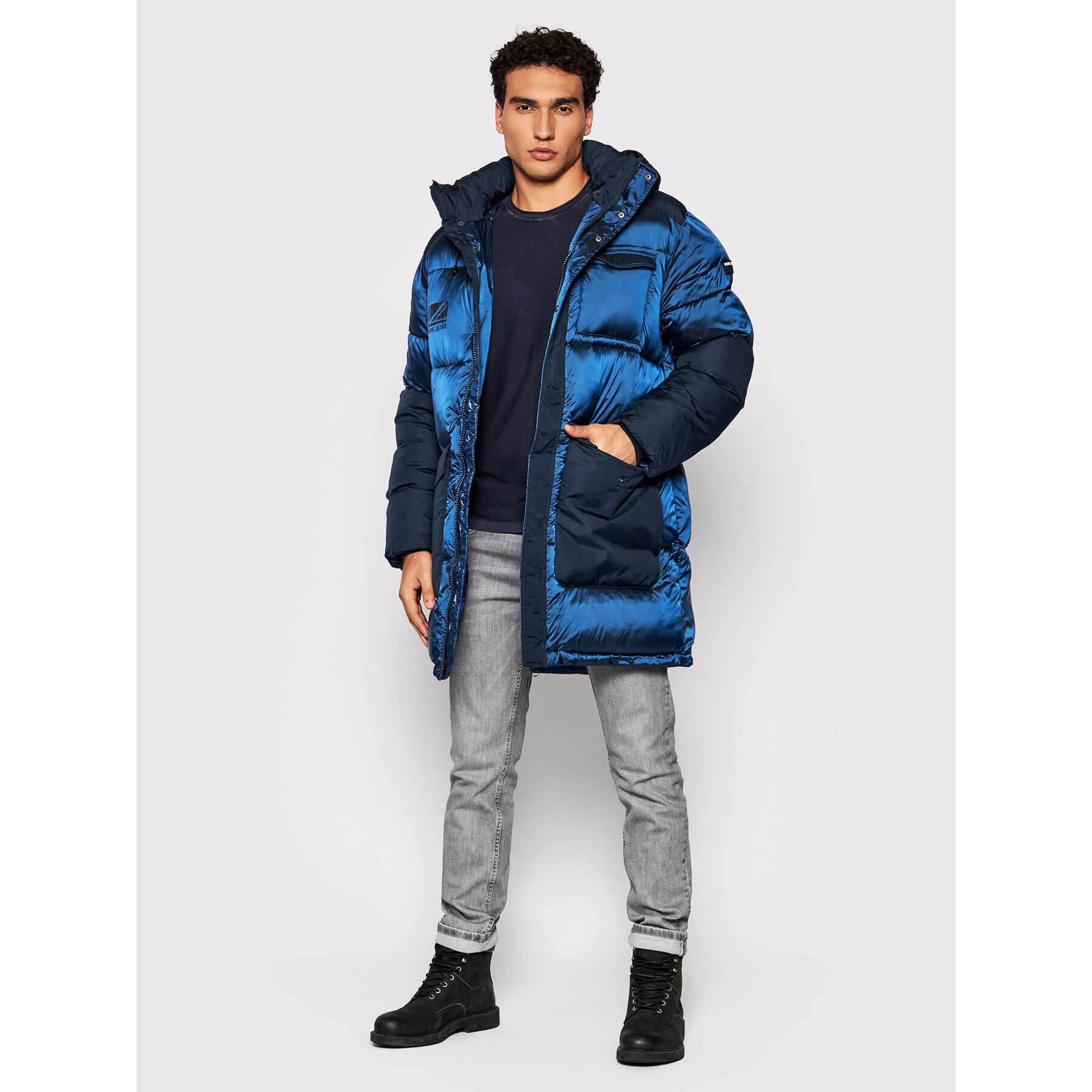 Pepe Jeans Geacă din puf Rowland PM402444 Bleumarin Regular Fit - Pled.ro