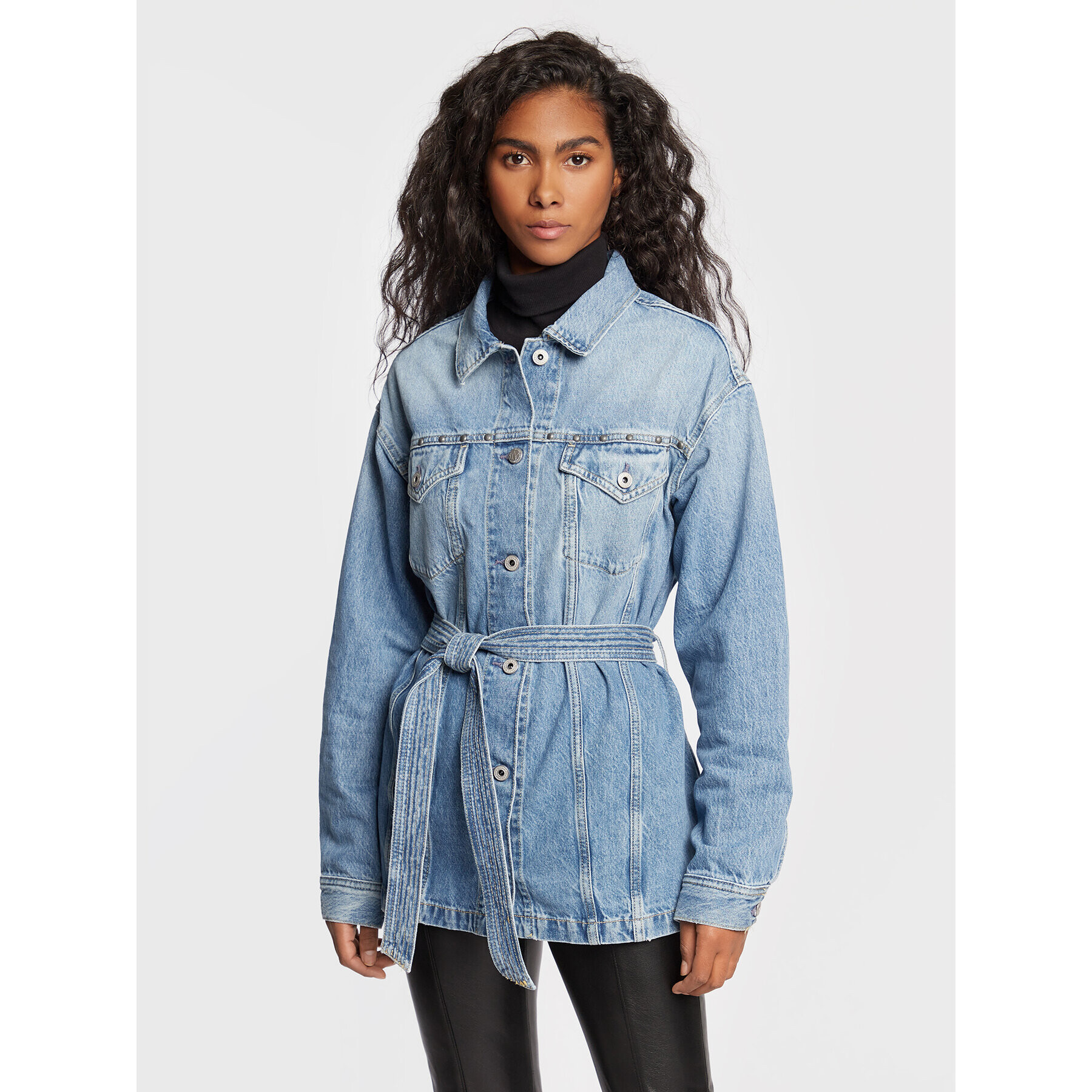 Pepe Jeans Geacă de blugi Moira PL402125 Albastru Regular Fit - Pled.ro