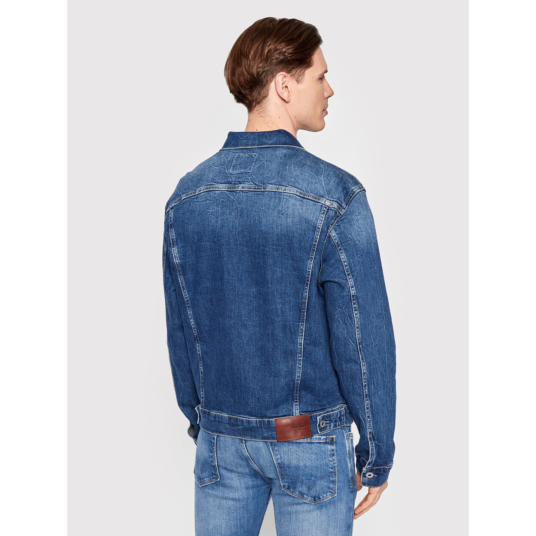 Pepe Jeans Geacă de blugi Pinner PM402465 Bleumarin Regular Fit - Pled.ro